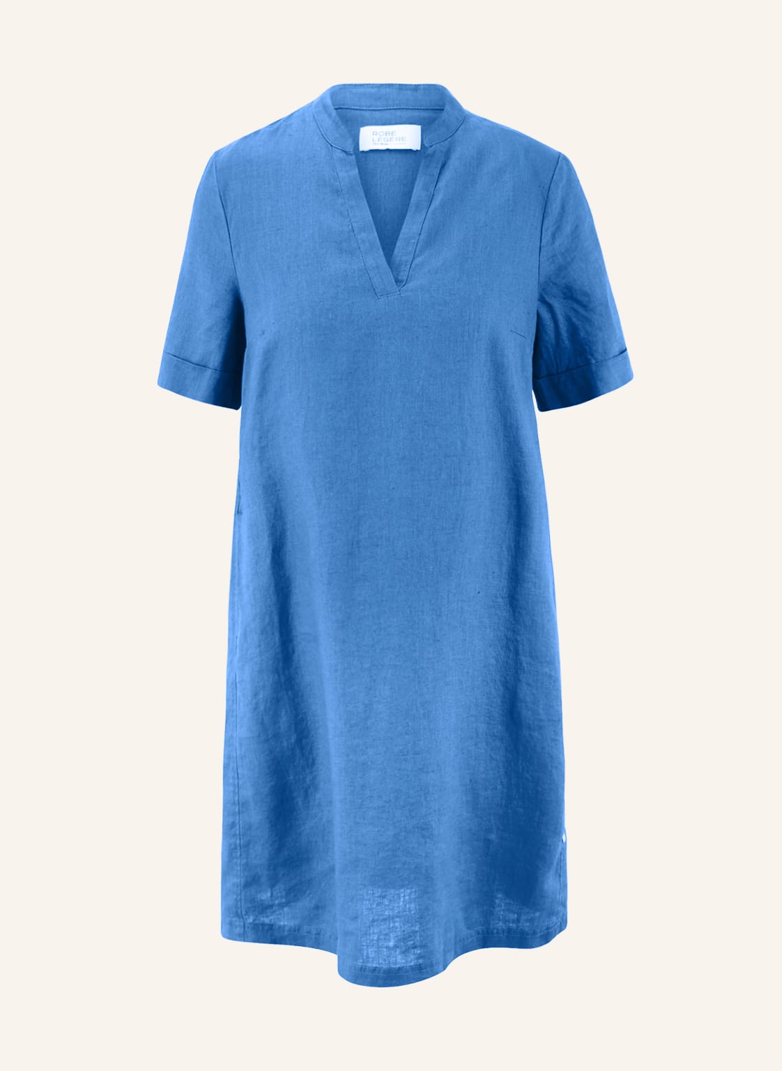 Image of Robe Légère Leinenkleid beige