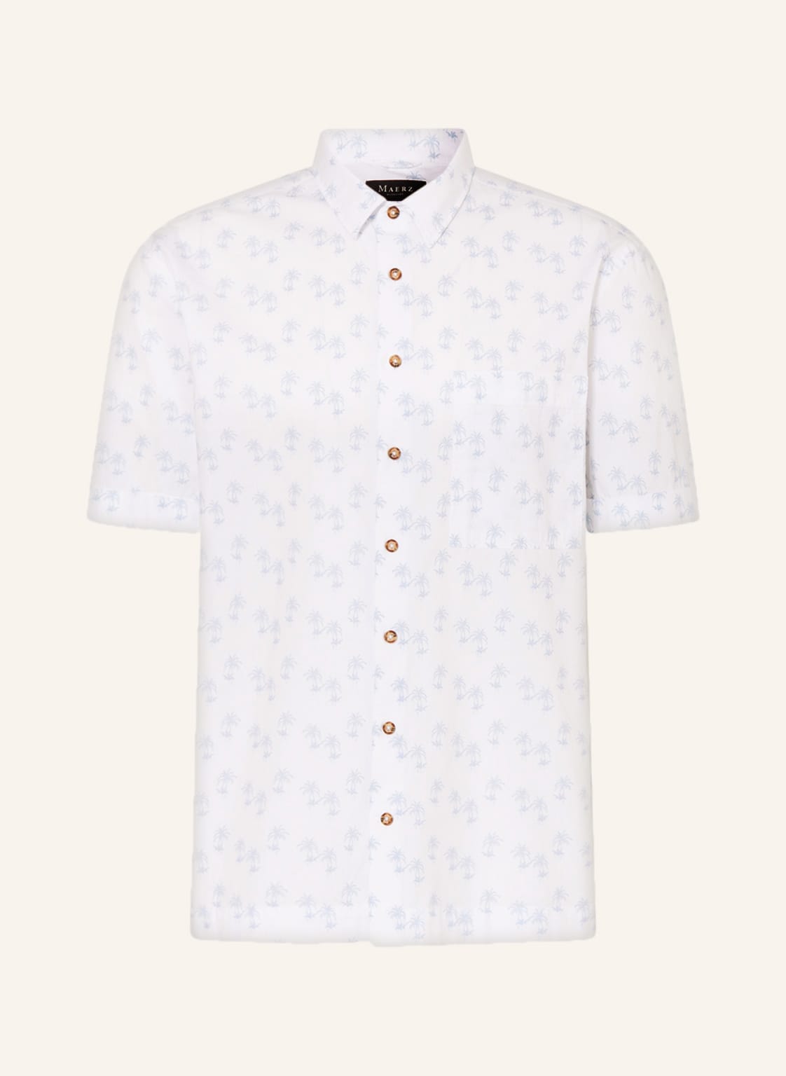 Image of Maerz Muenchen Kurzarm-Hemd Relaxed Fit blau