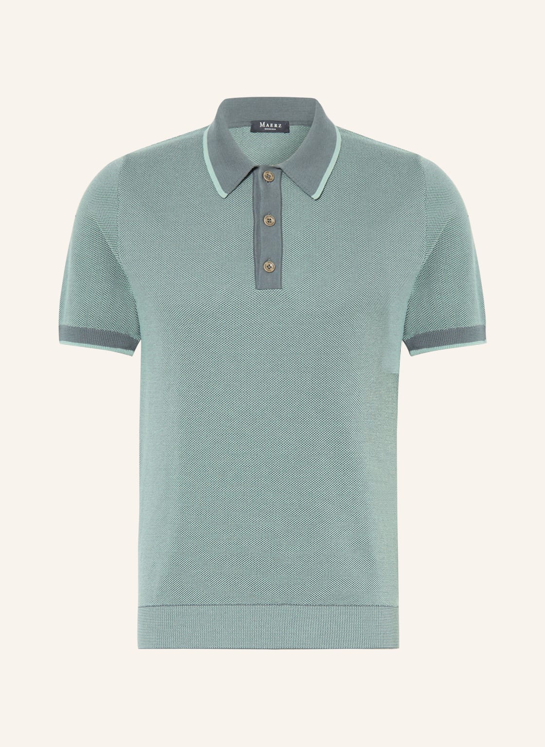 Image of Maerz Muenchen Strick-Poloshirt gruen