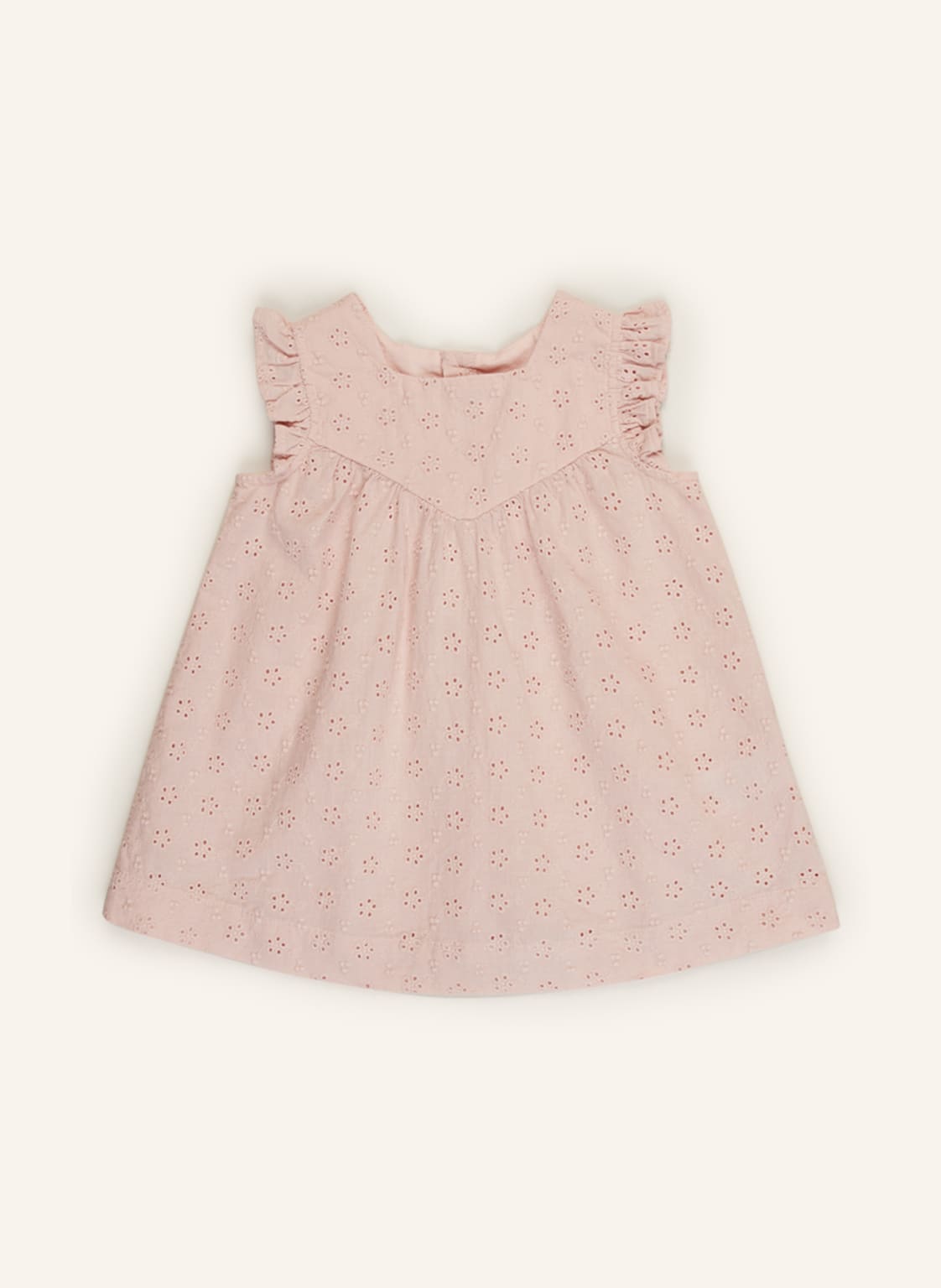 Image of Petit Bateau Set: Kleid Und Hose Mit Lochspitze rosa