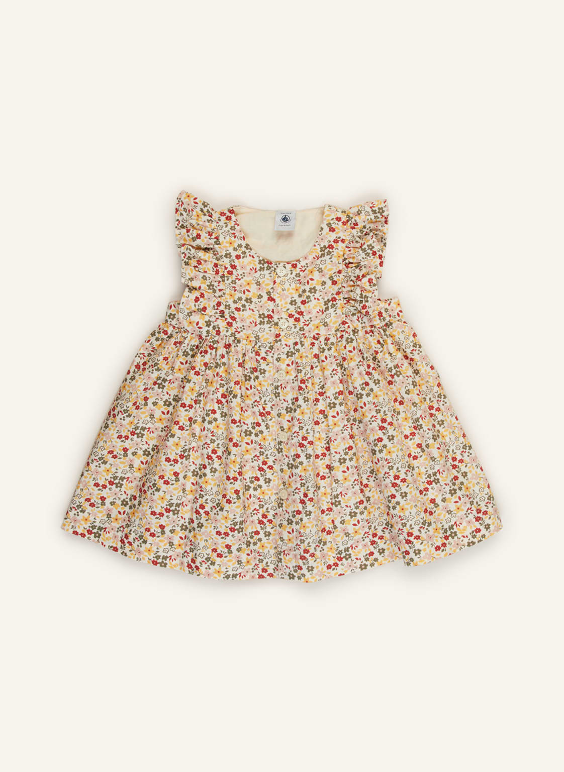Image of Petit Bateau Set: Kleid Und Hose weiss