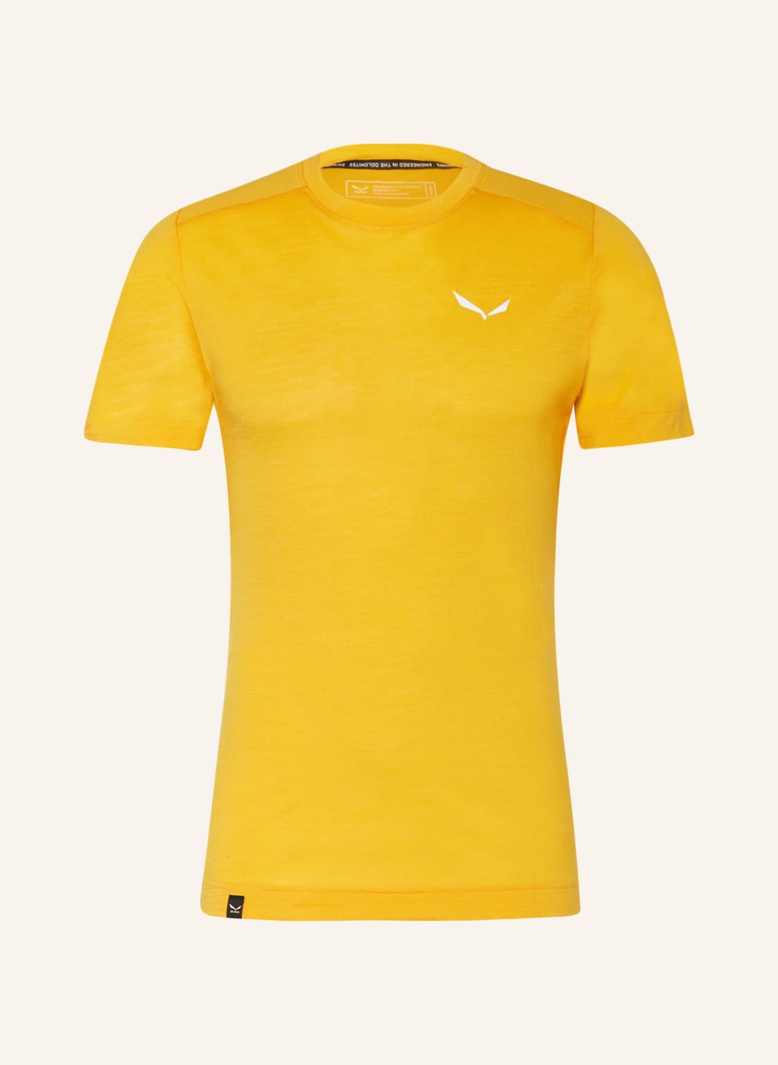 Image of Salewa T-Shirt Agner Mit Merinowolle gelb