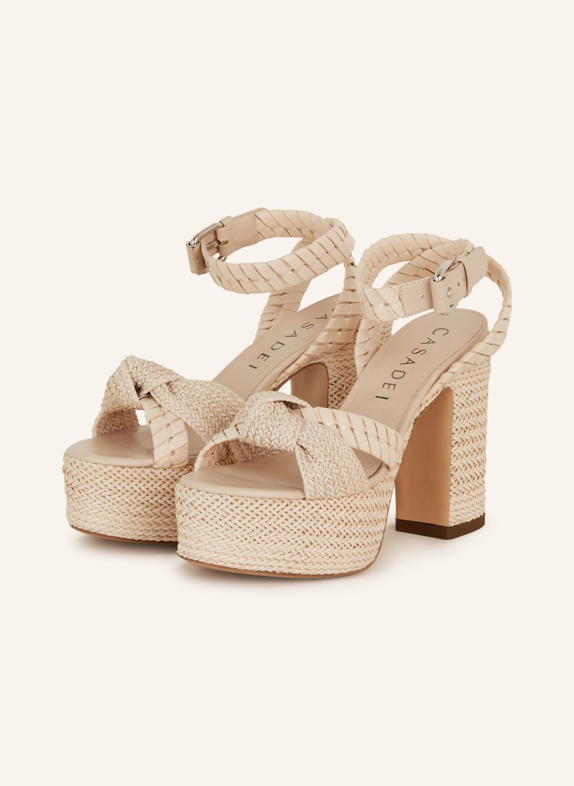 Image of Casadei Plateau-Sandaletten Isa Formentera beige