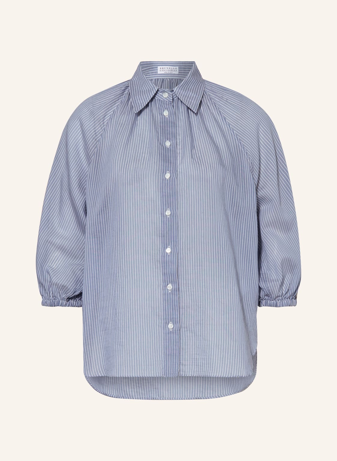 Image of Brunello Cucinelli Hemdbluse Mit 3/4-Arm blau