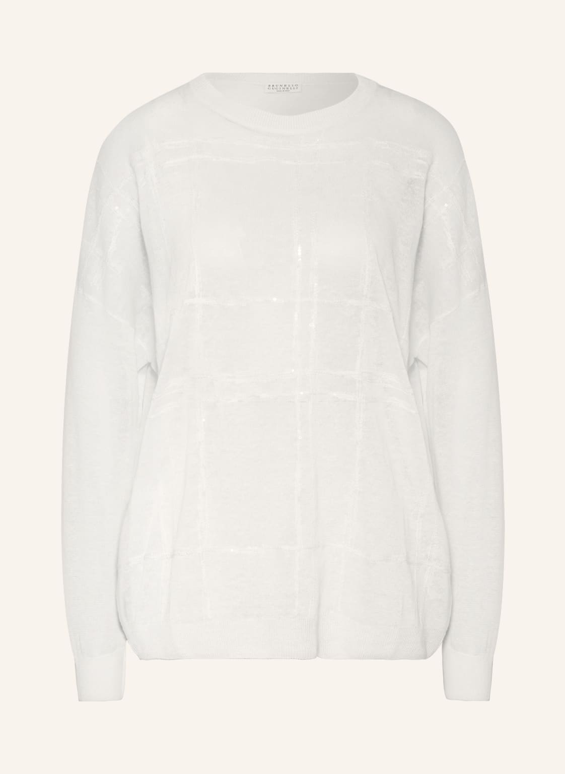Image of Brunello Cucinelli Leinenpullover weiss