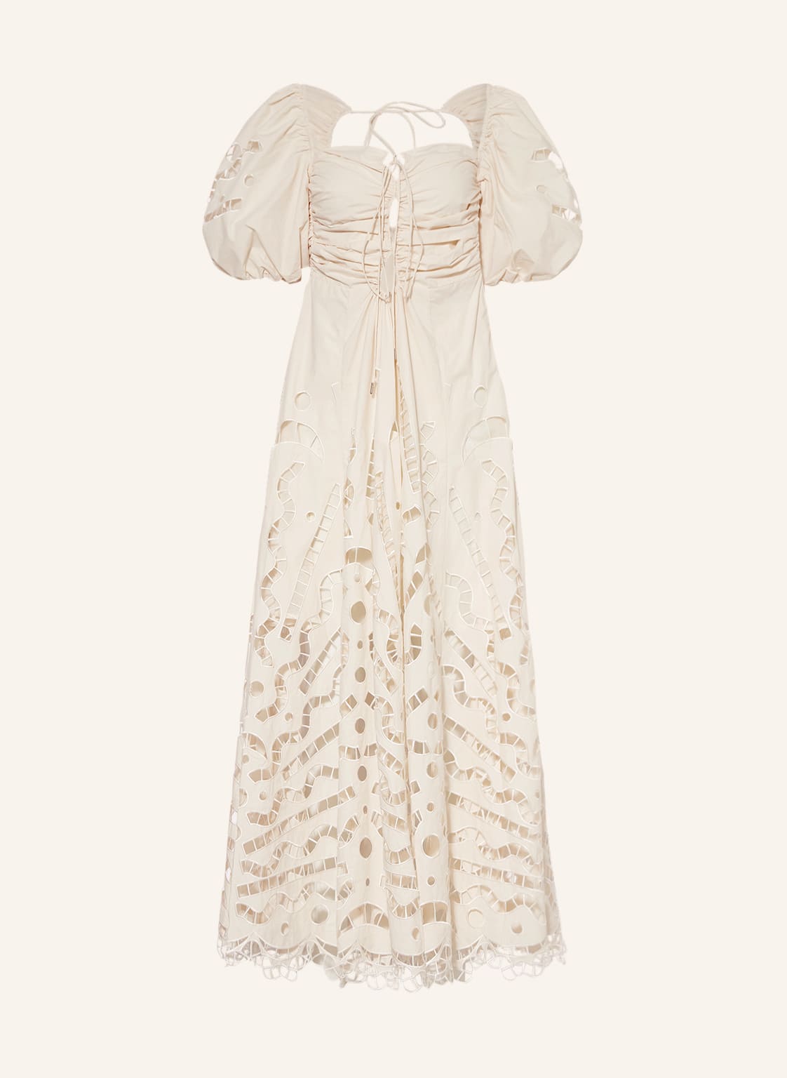 Image of Magali Pascal Kleid Flores Mit Cut-Out Und Lochstickereien weiss