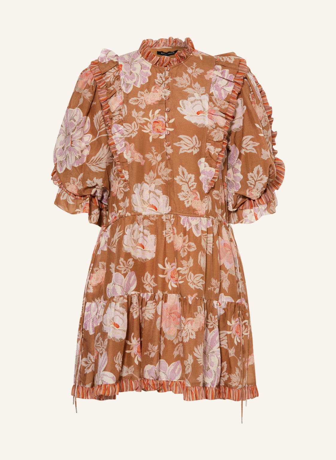 Image of Magali Pascal Kleid Andrina Mit Seide braun