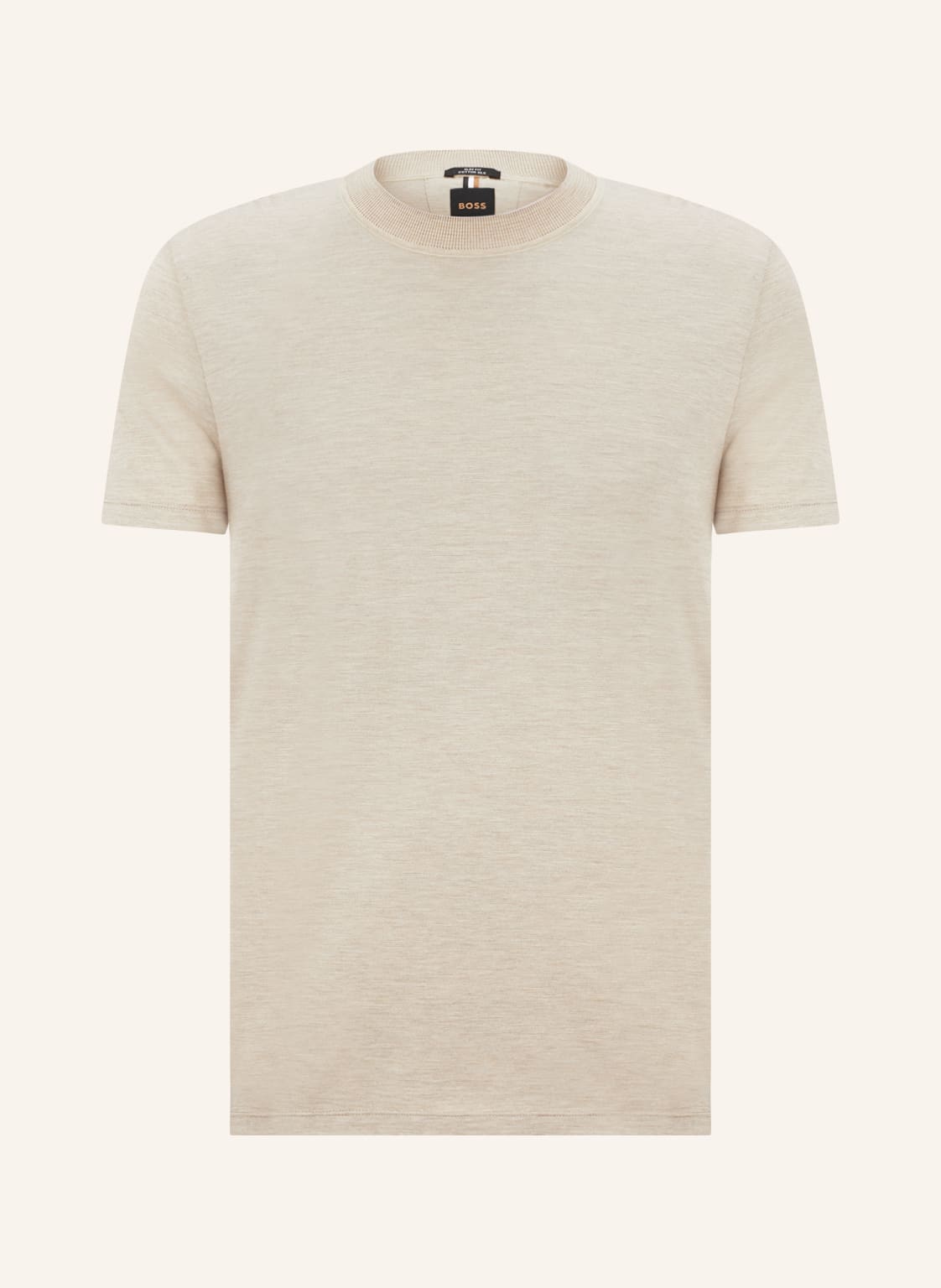 Image of Boss T-Shirt Tribel Mit Seide beige