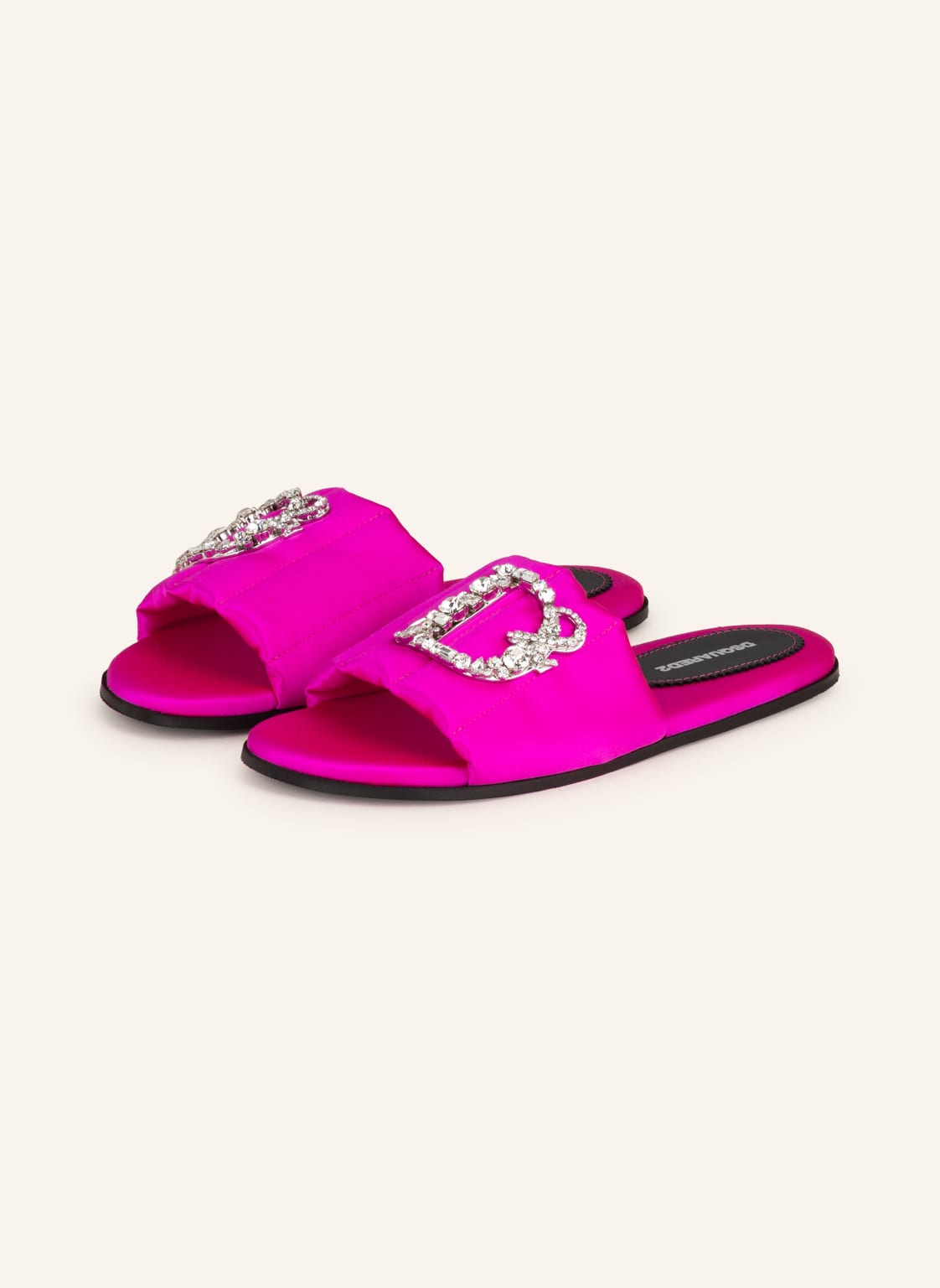 Image of dsquared2 Pantoletten Mit Schmucksteinen pink