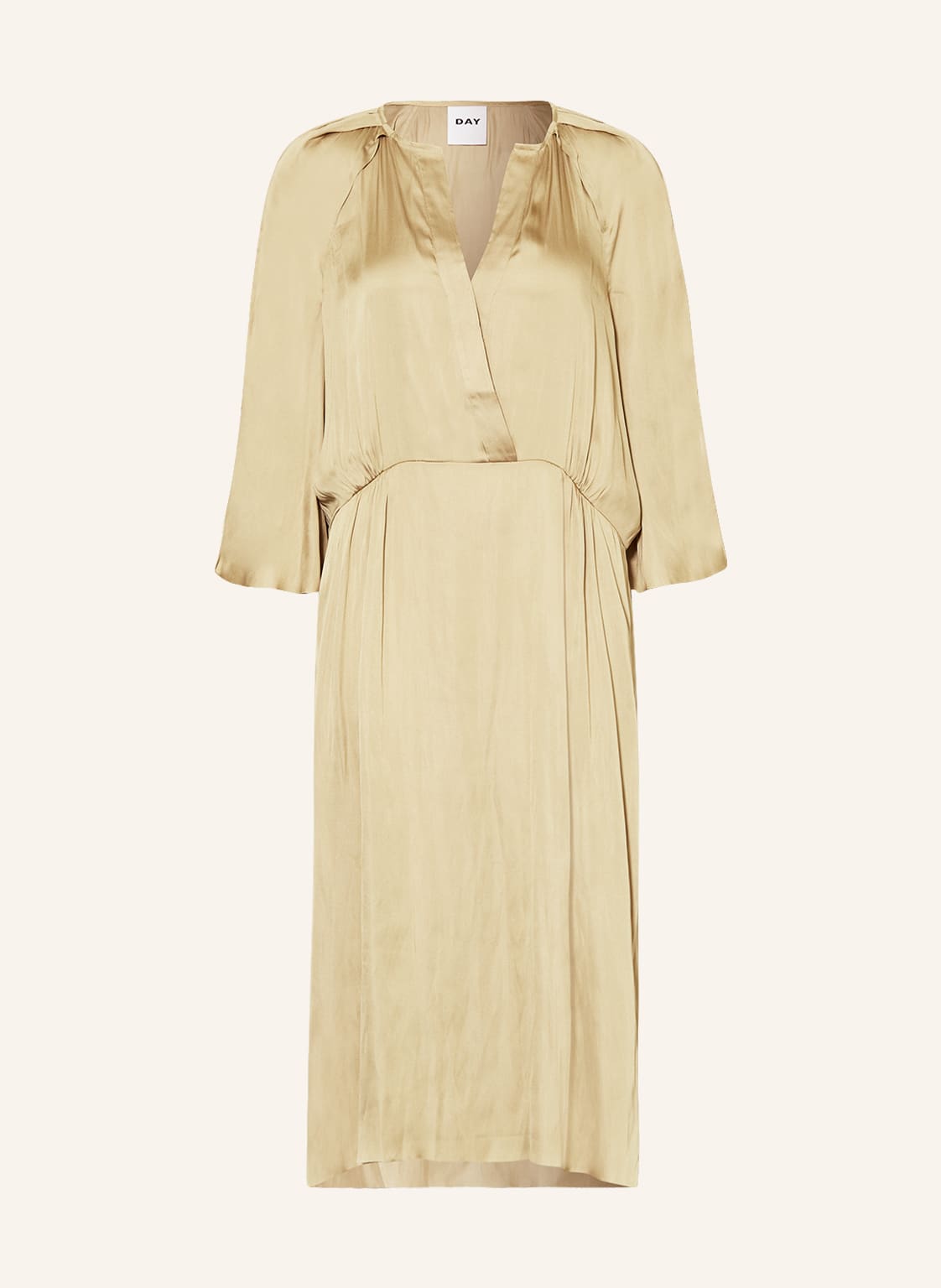 Image of Day Birger Et Mikkelsen Satinkleid Mit 3/4-Arm gruen