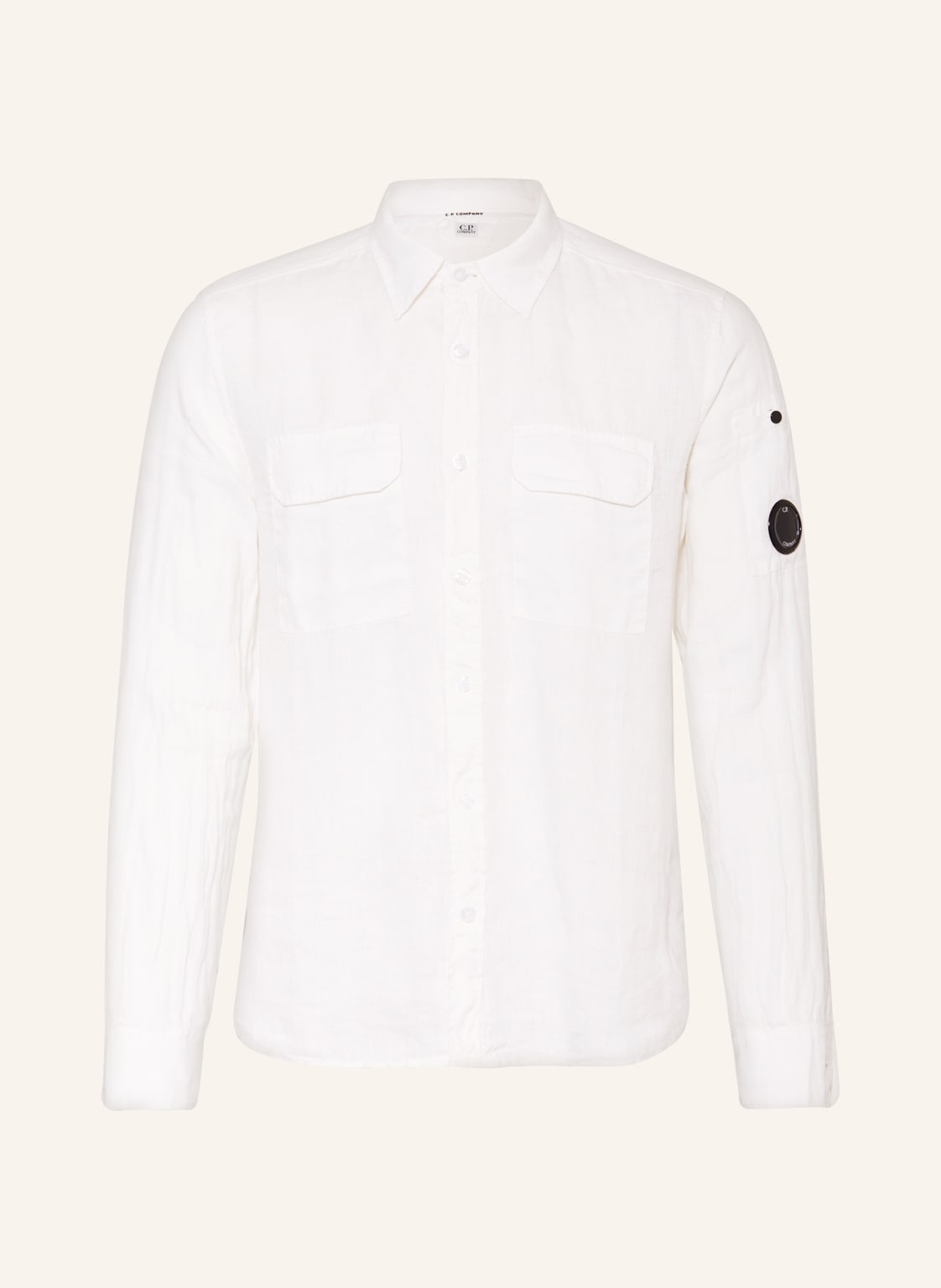 Image of C.P. Company Leinenhemd Slim Fit weiss