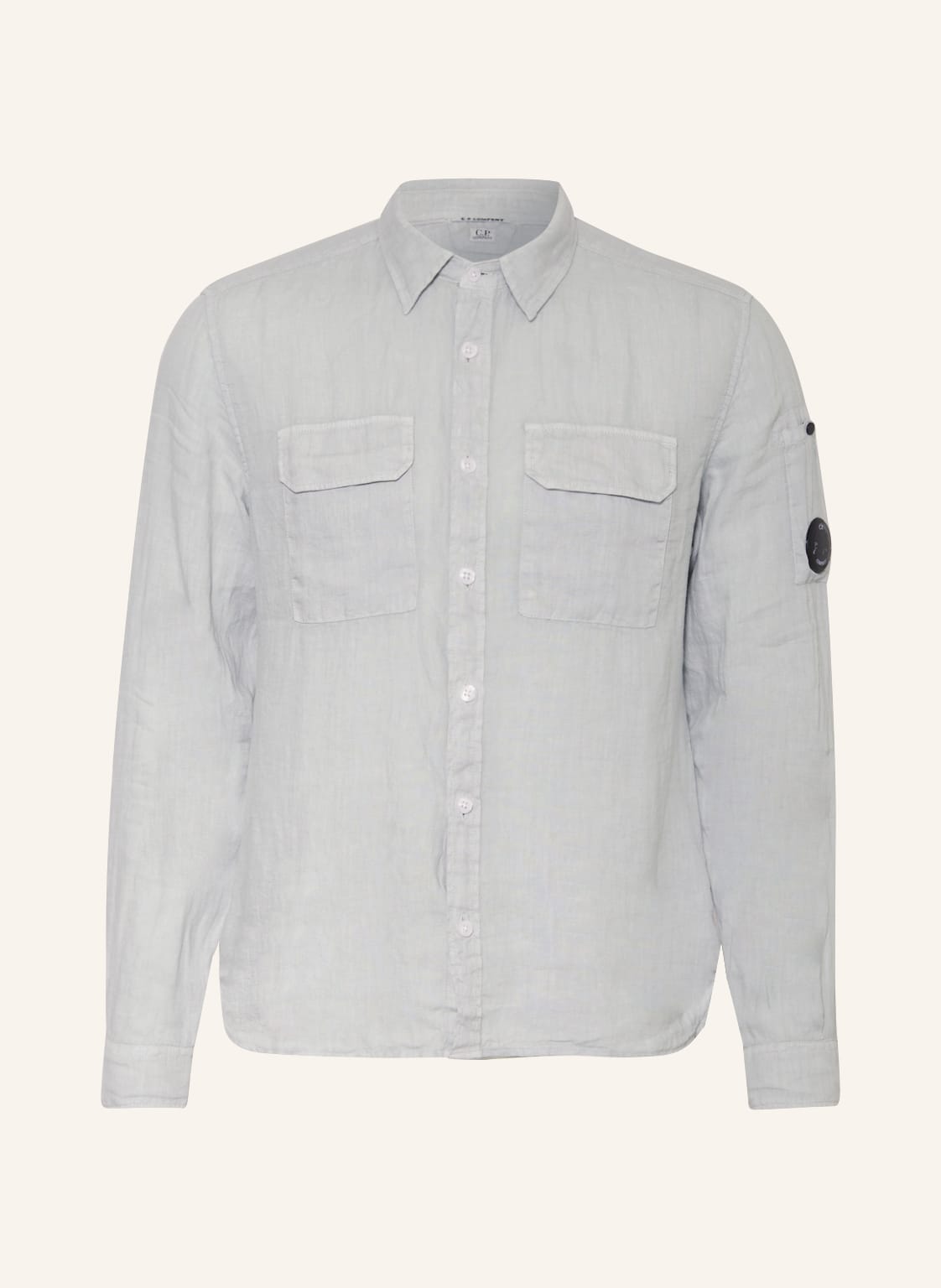 Image of C.P. Company Leinenhemd Slim Fit grau