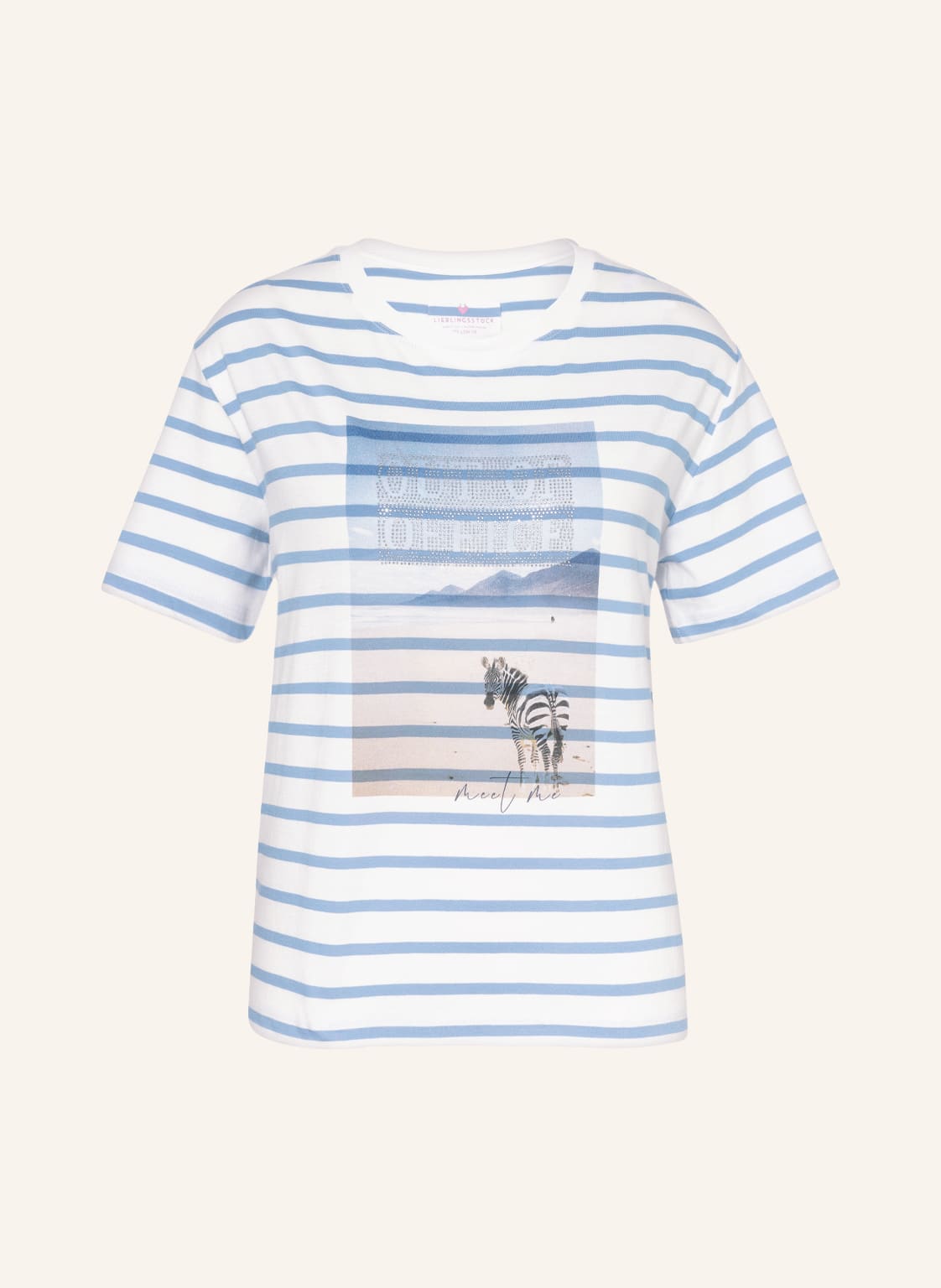 Image of Lieblingsstück T-Shirt Corinnel Mit Schmucksteinen blau
