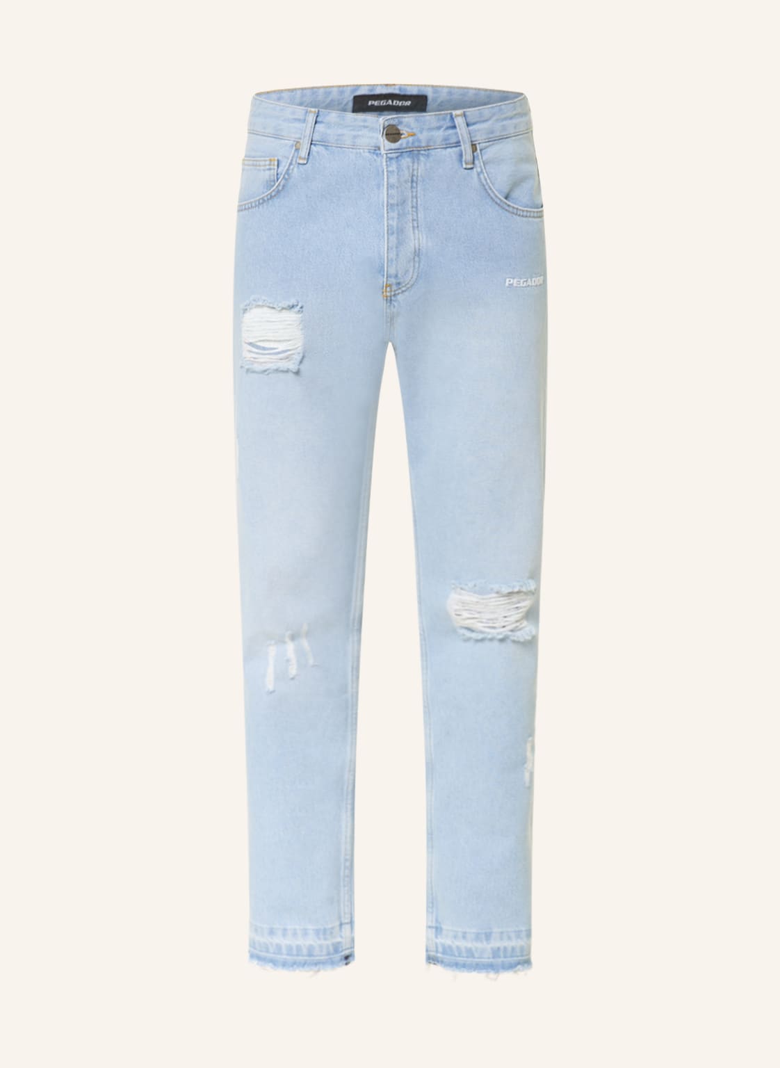 Image of Pegador Destroyed Jeans Abott Straight Fit blau