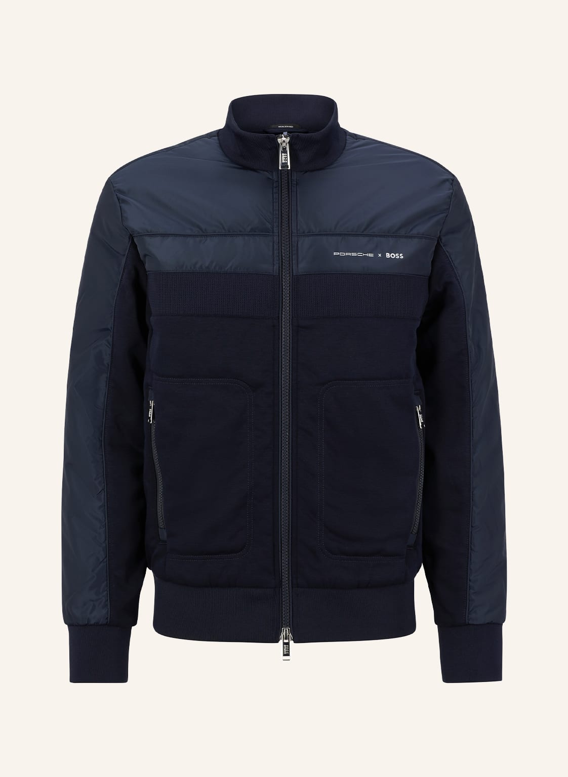 Image of Boss Blouson Shepherd Im Materialmix blau