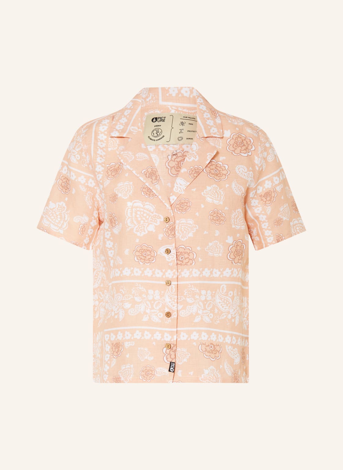 Image of Picture Oversized-Hemdbluse Kintha Mit Leinen rosa