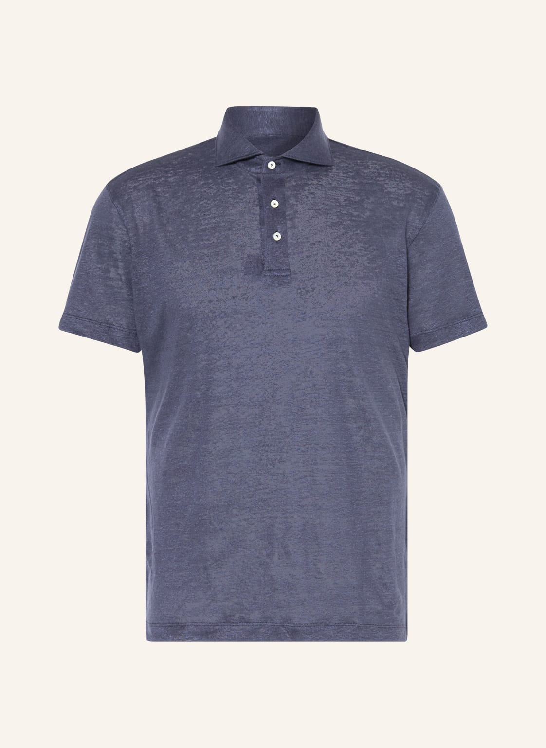 Image of Van Laack Leinen-Poloshirt Peso blau