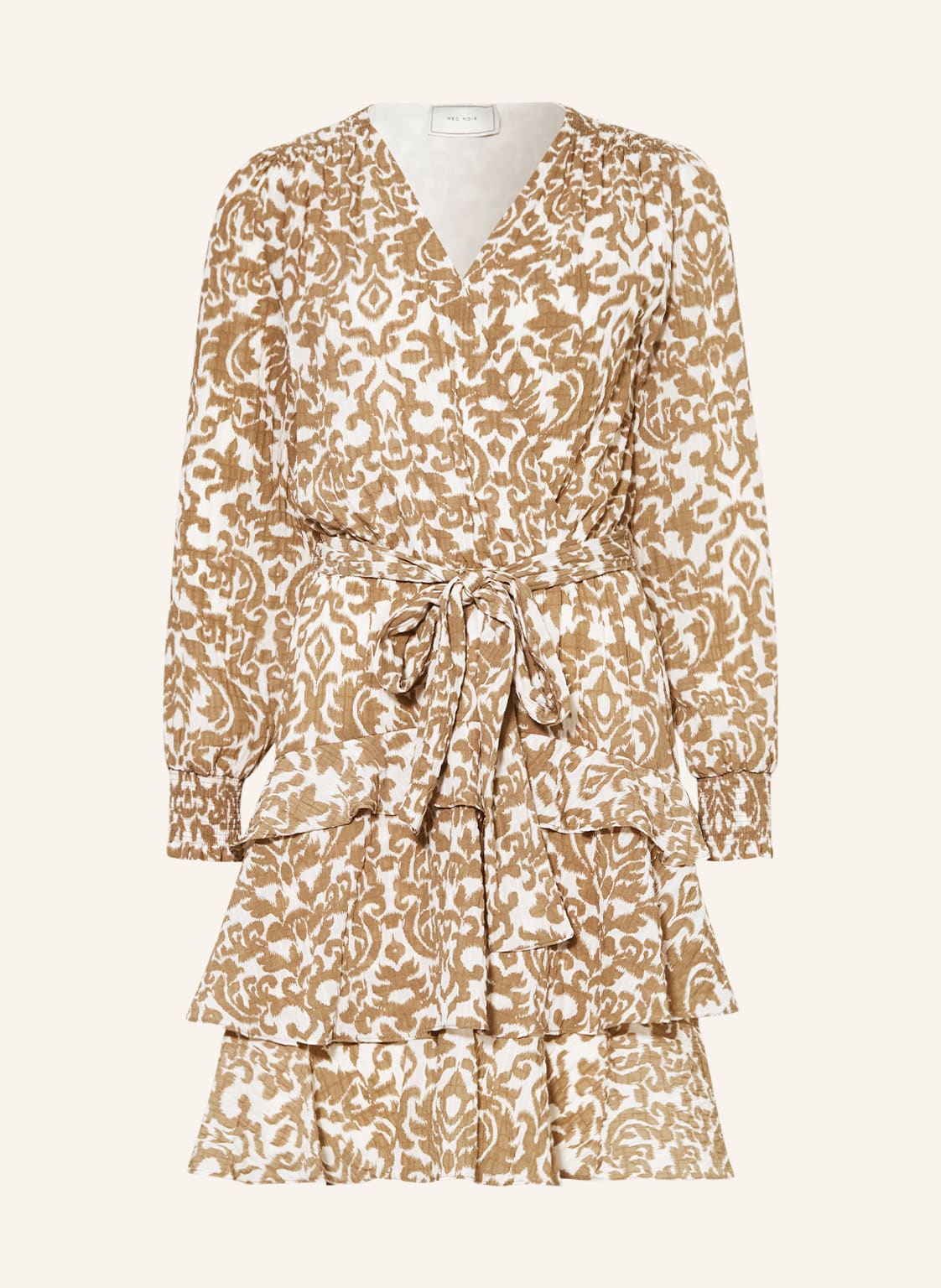 Image of Neo Noir Kleid Dennie Mit Volants braun