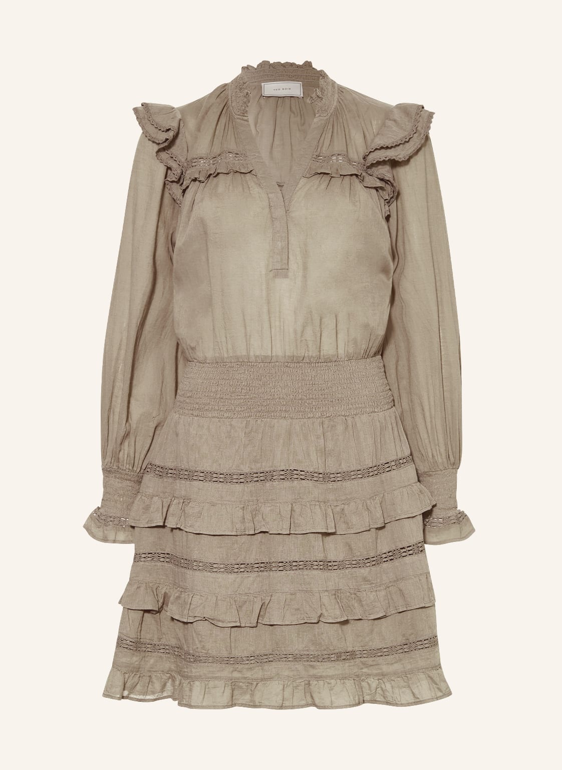 Image of Neo Noir Kleid Piano Mit Rüschen gruen