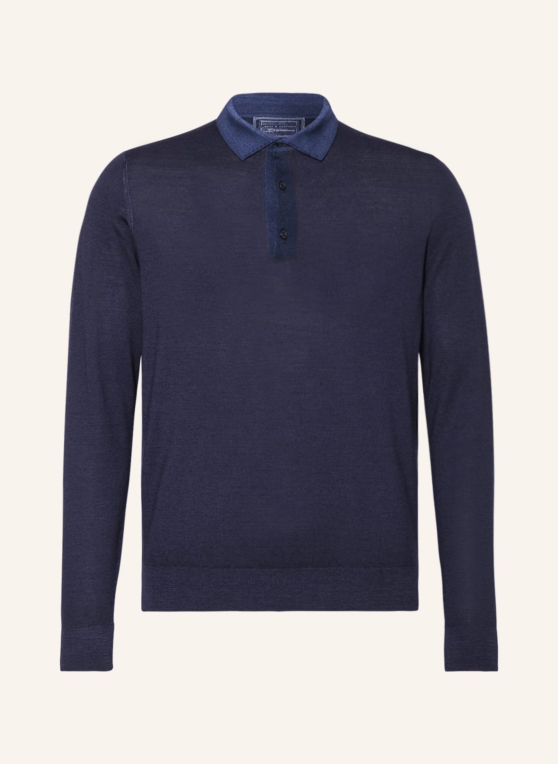 Image of Doriani Strick-Poloshirt Mit Seide blau