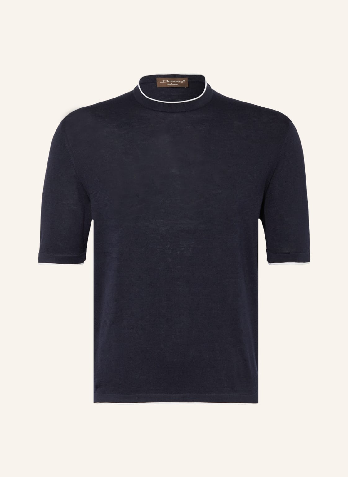 Image of Doriani T-Shirt Mit Seide blau