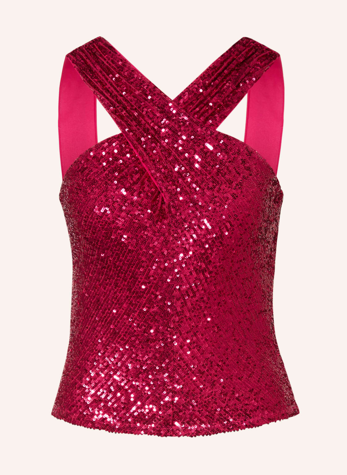 Image of V By Vera Mont Top Mit Pailletten rot