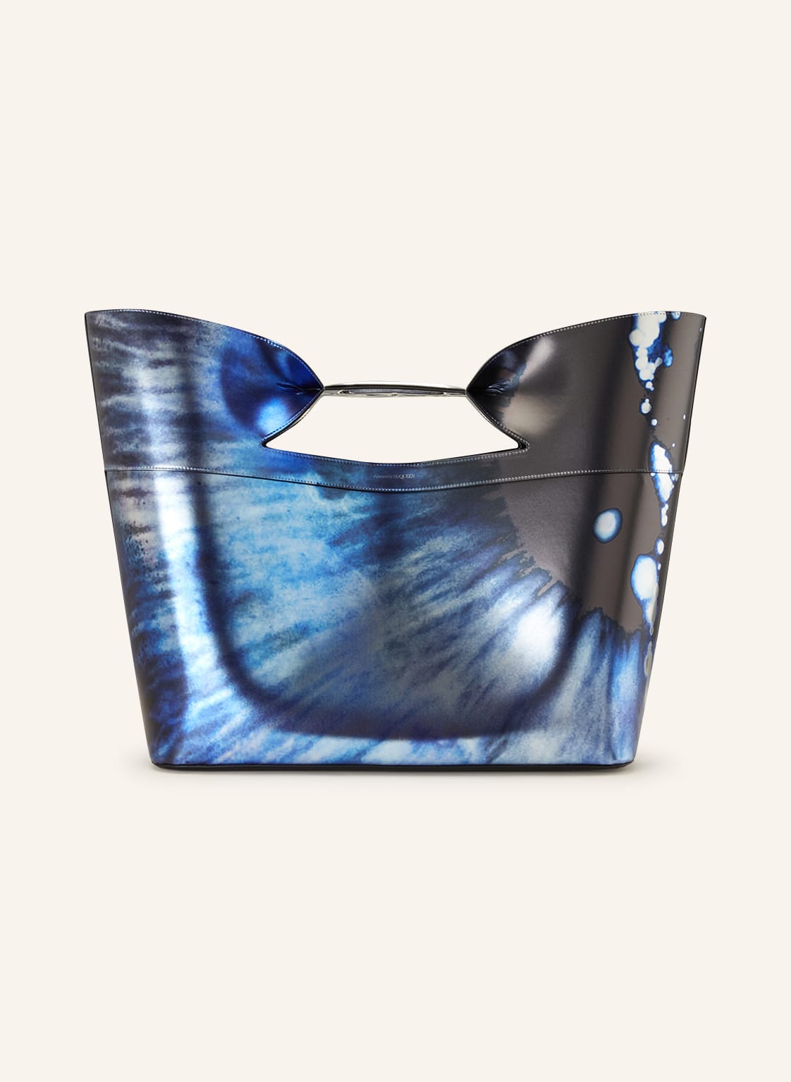 Image of Alexander Mcqueen Handtasche The Bow Large Mit Pouch blau