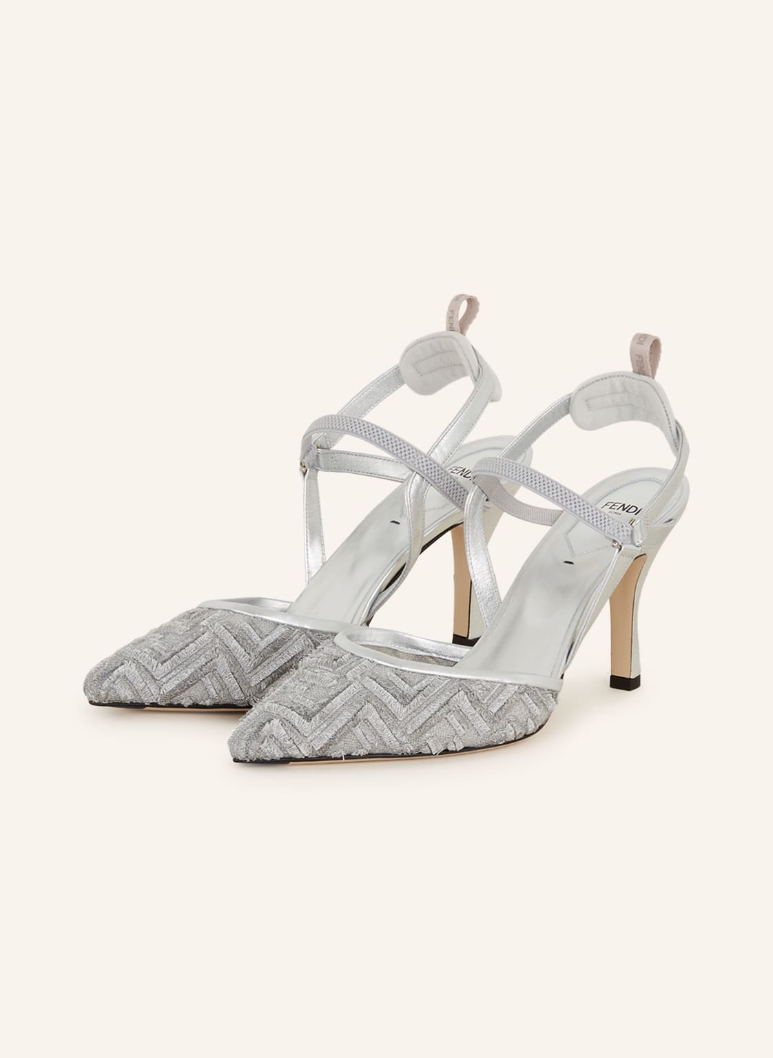 Image of Fendi Slingpumps silber