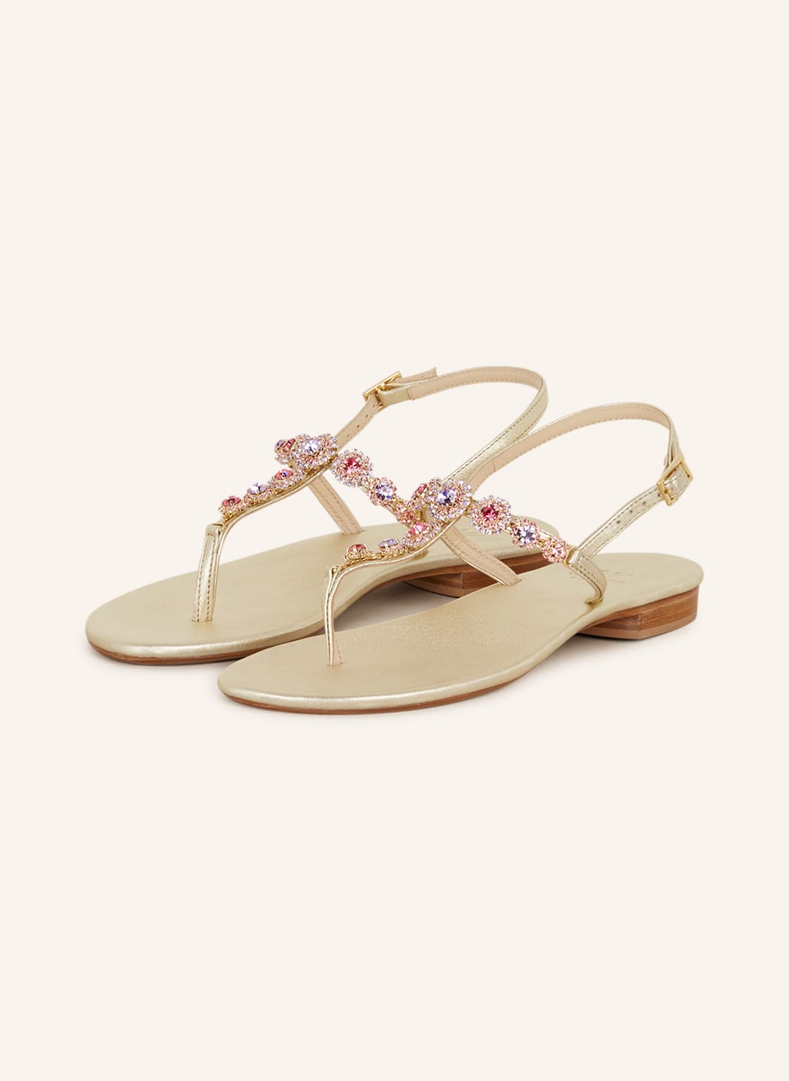 Image of Viamercanti Zehentrenner Mit Schmucksteinen beige