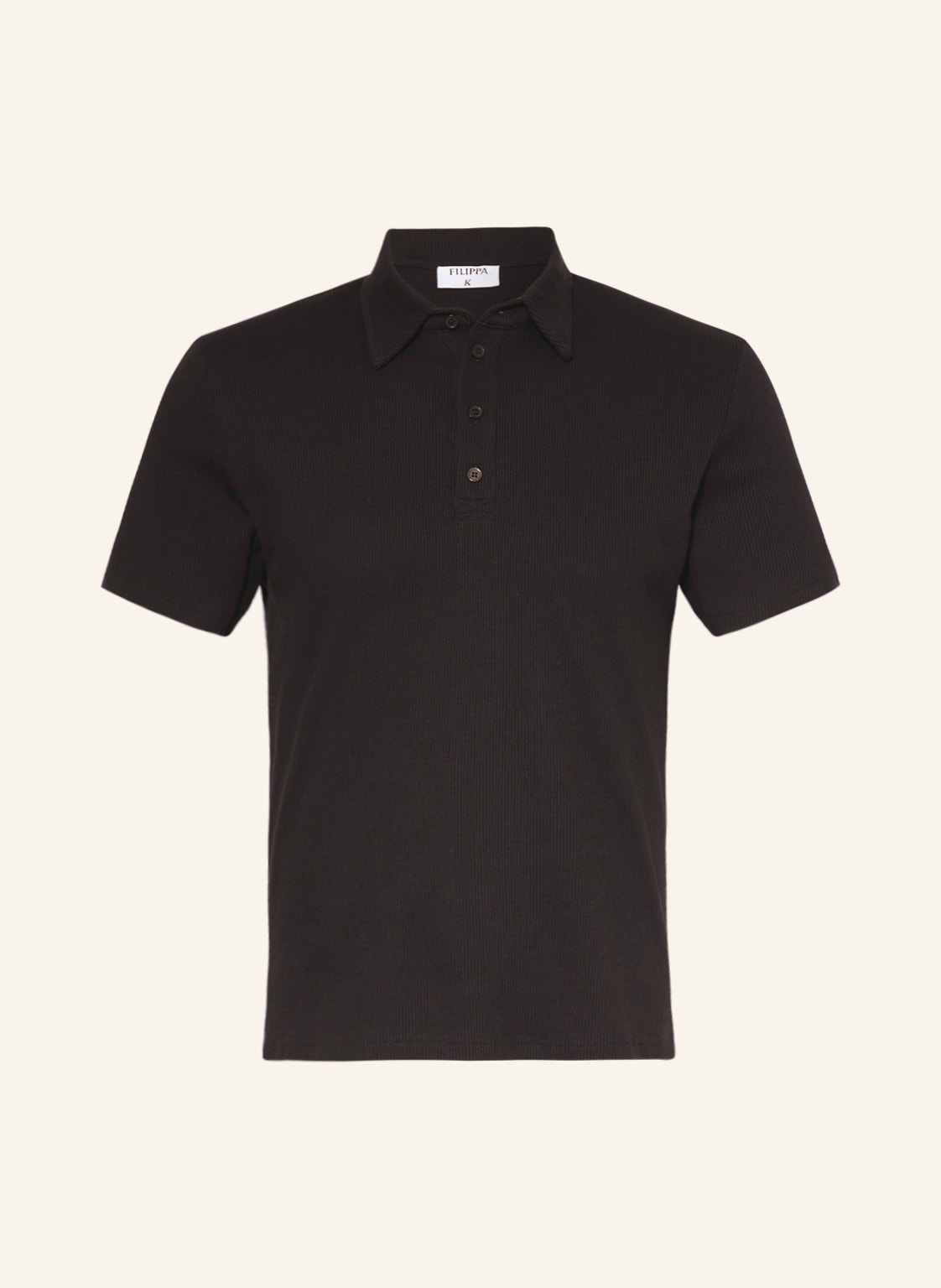 Image of Filippa K Strick-Poloshirt schwarz