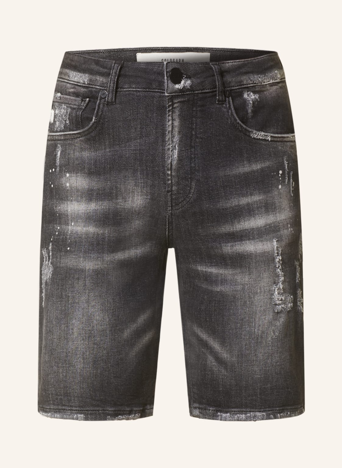 Image of Goldgarn Denim Jeansshorts Planken schwarz
