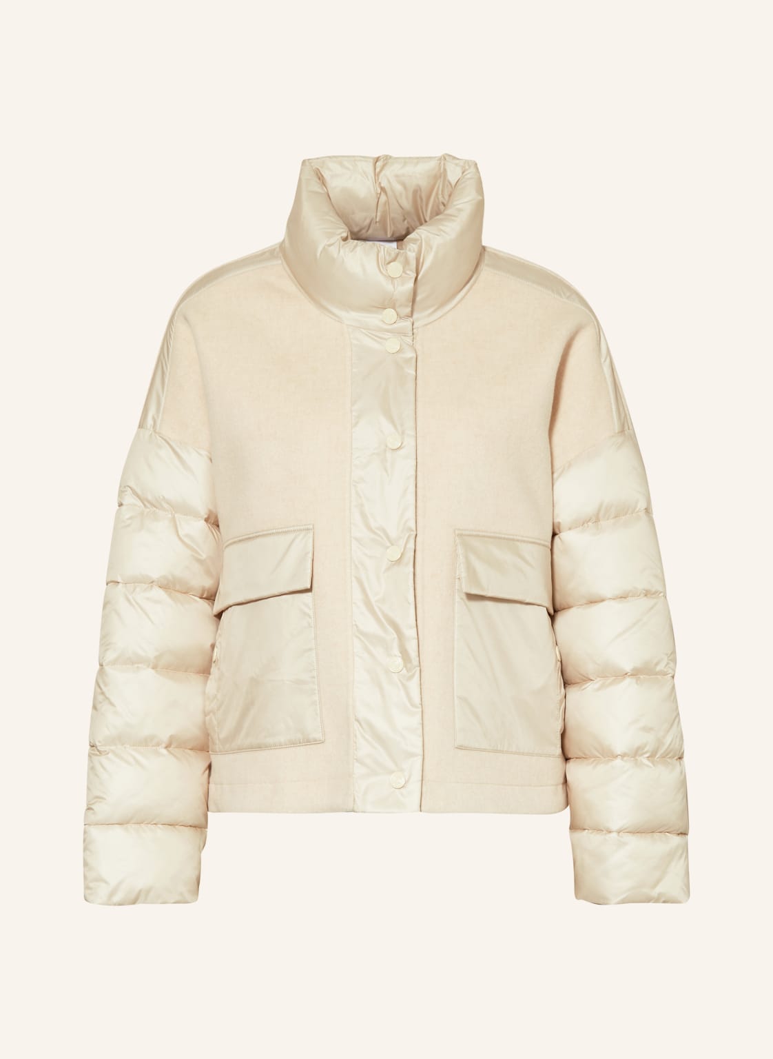 Image of Marc Cain Jacke Im Materialmix beige