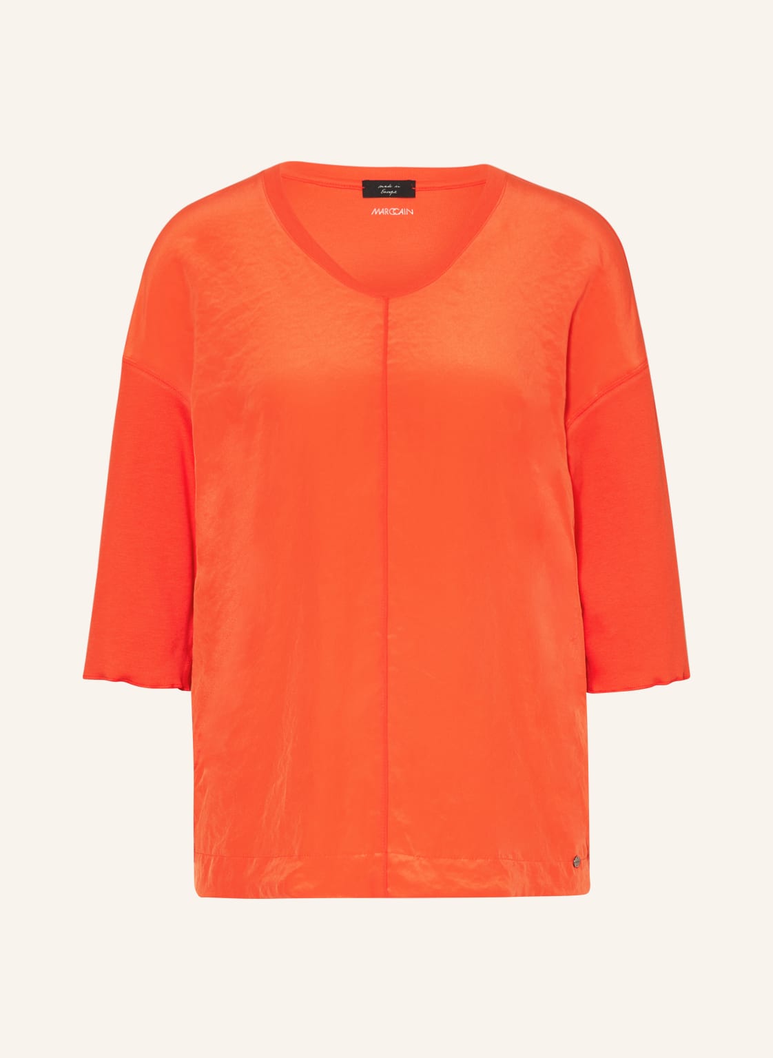 Image of Marc Cain Shirt Im Materialmix Mit 3/4-Arm rot