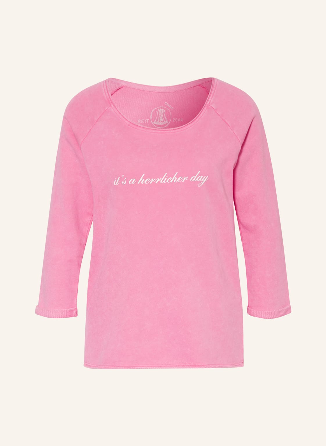 Image of Herrlicher Sweatshirt Angelika Mit 3/4-Arm rosa