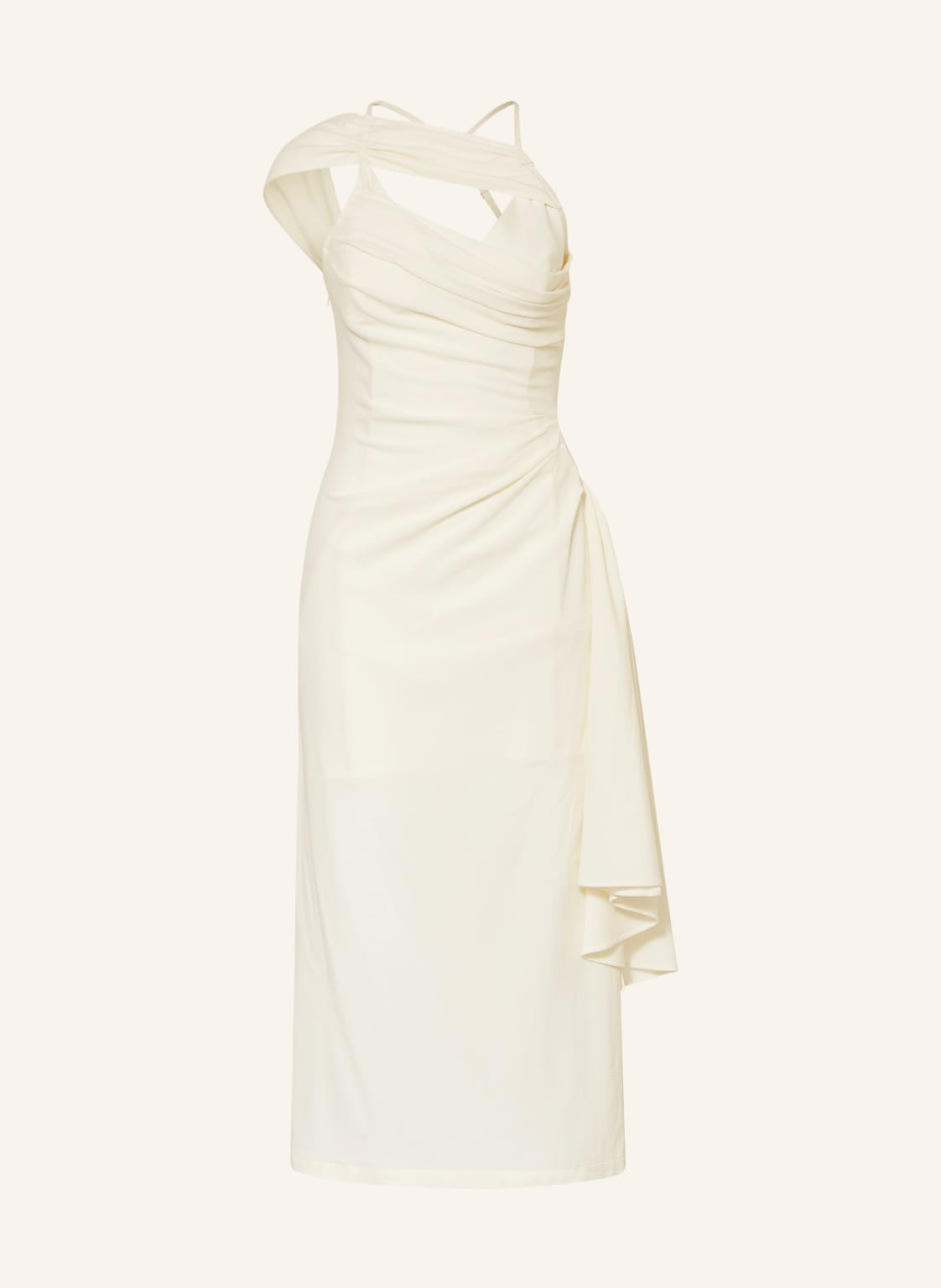 Image of Jacquemus Kleid La Robe Abanada weiss