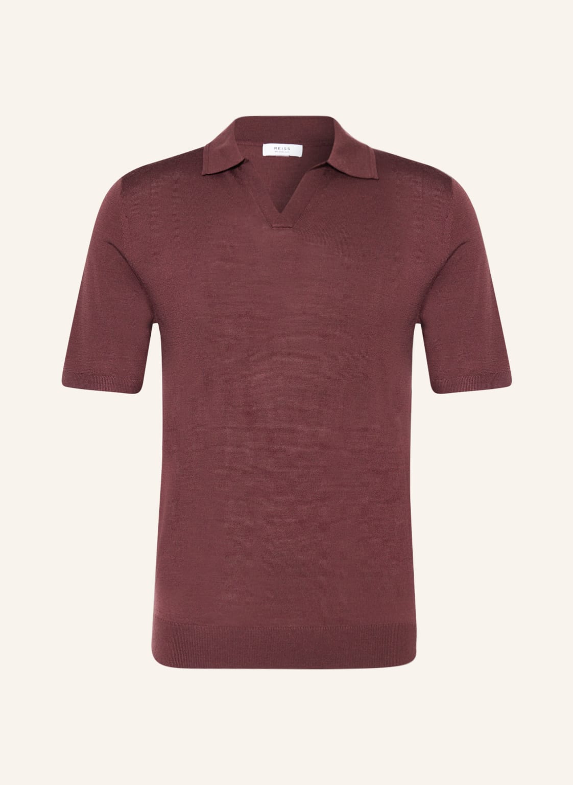 Image of Reiss Strick-Poloshirt Duchie Aus Merinowolle braun