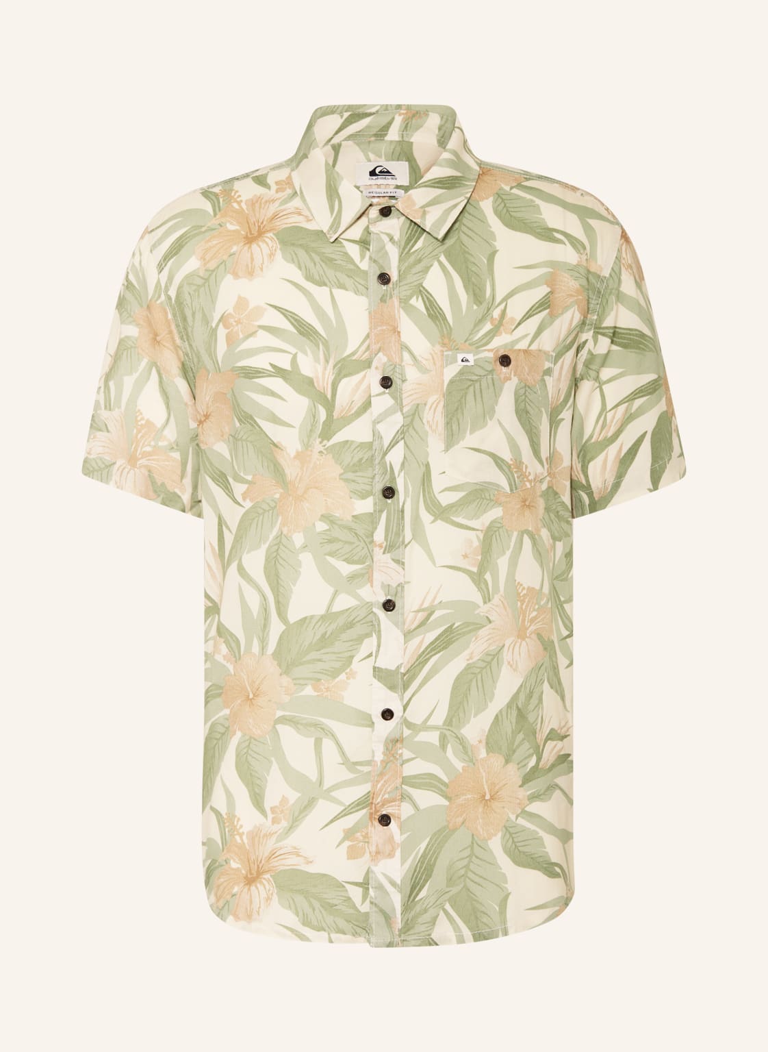 Image of Quiksilver Kurzarm-Hemd Ephemeral Wave Regular Fit weiss