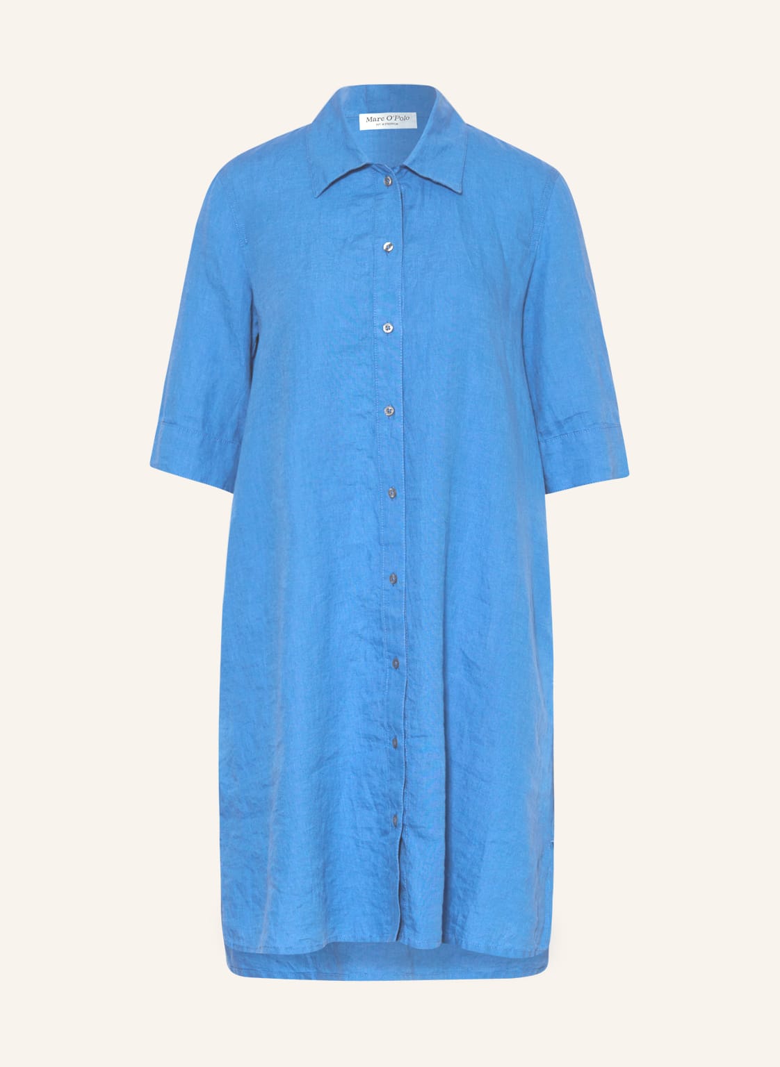 Image of Marc O'polo Hemdblusenkleid Aus Leinen blau