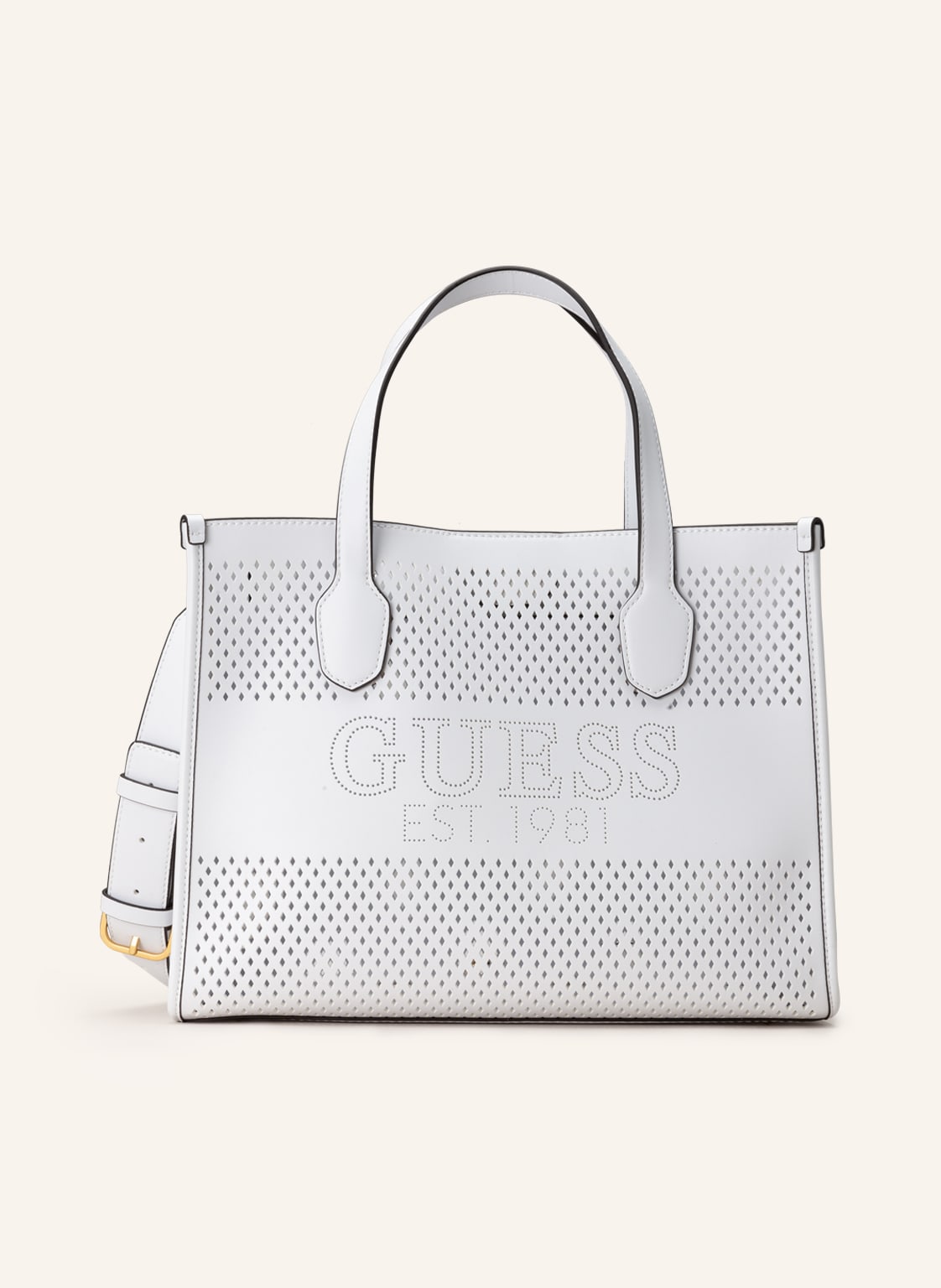 Image of Guess Shopper Katey Mit Pouch weiss