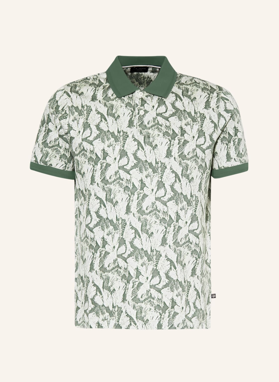 Image of Ted Baker Strick-Poloshirt Plasta Regular Fit gruen