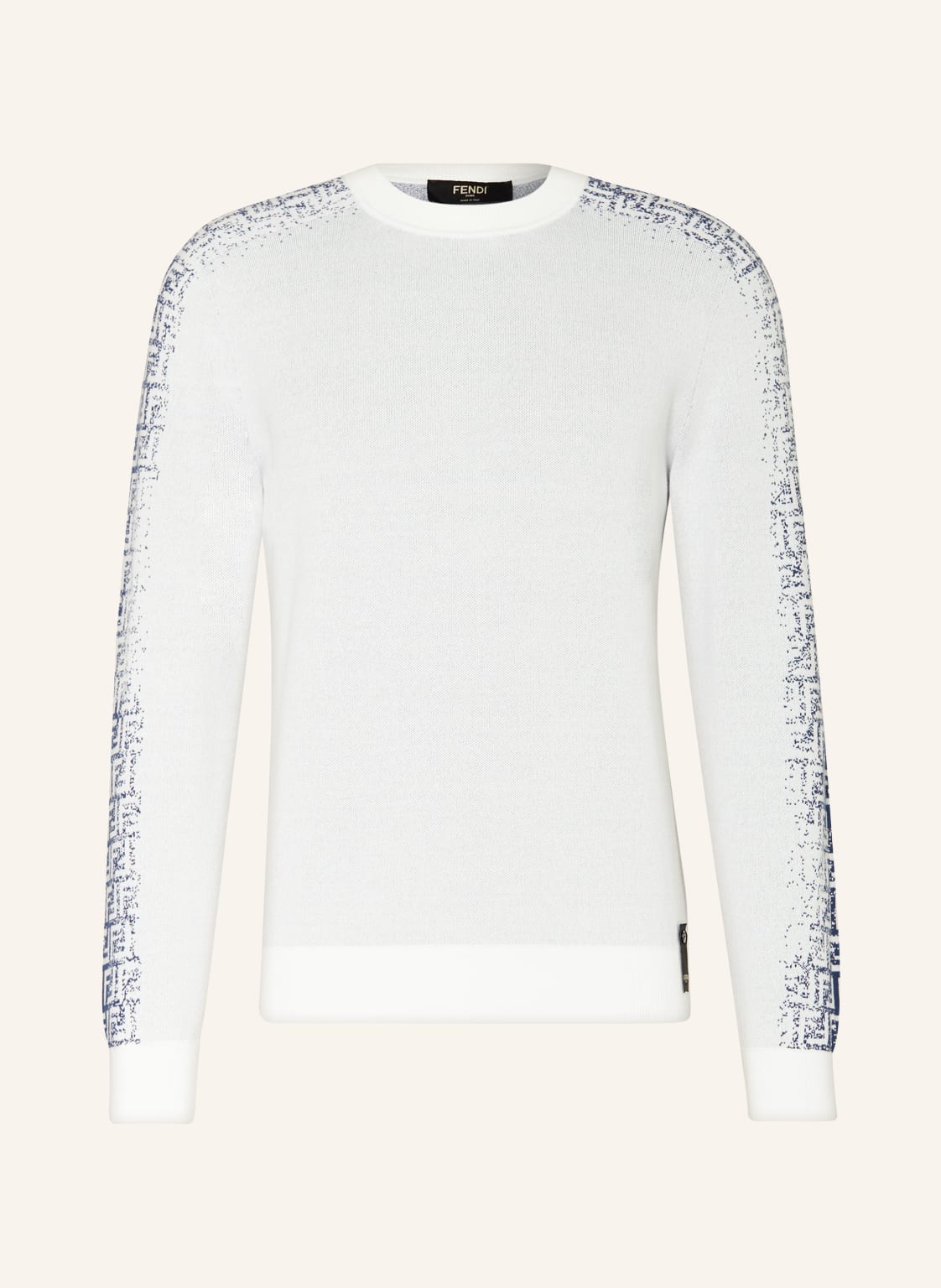 Image of Fendi Pullover Mit Galonstreifen weiss