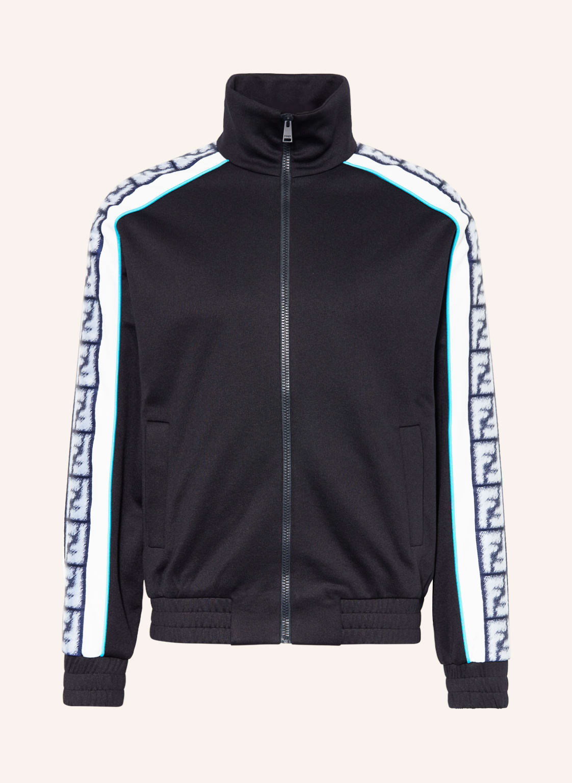 Image of Fendi Trainingsjacke Mit Galonstreifen blau