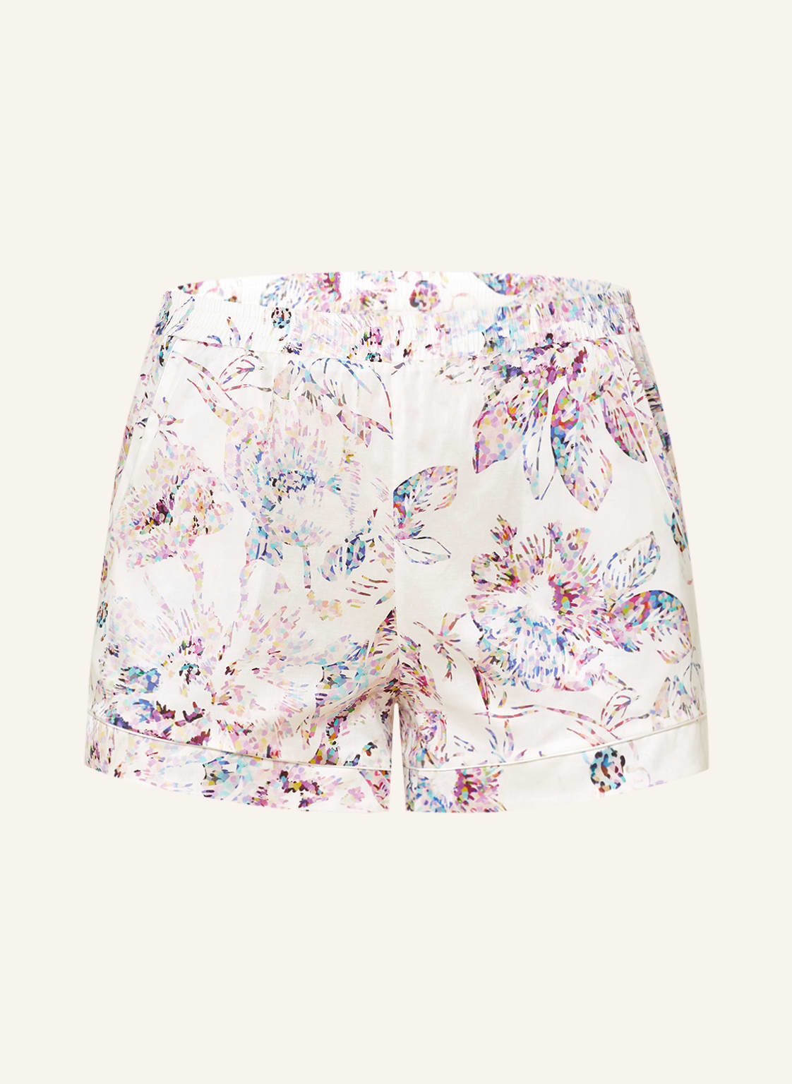 Image of Zimmerli Schlafshorts Cotton Sateen Print blau