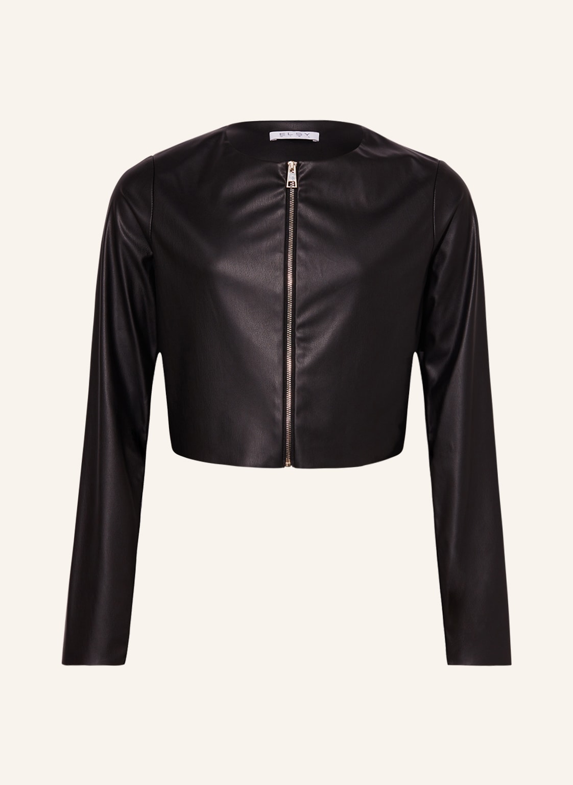Image of Elsy Kastenjacke Brais In Lederoptik schwarz