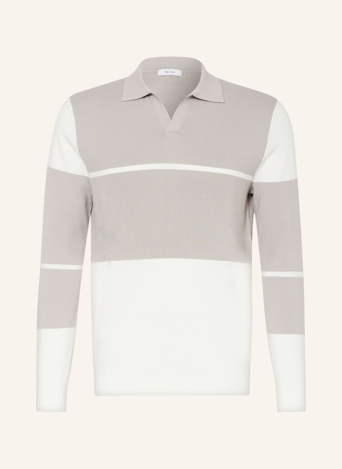 Image of Reiss Strick-Poloshirt Tokyo grau