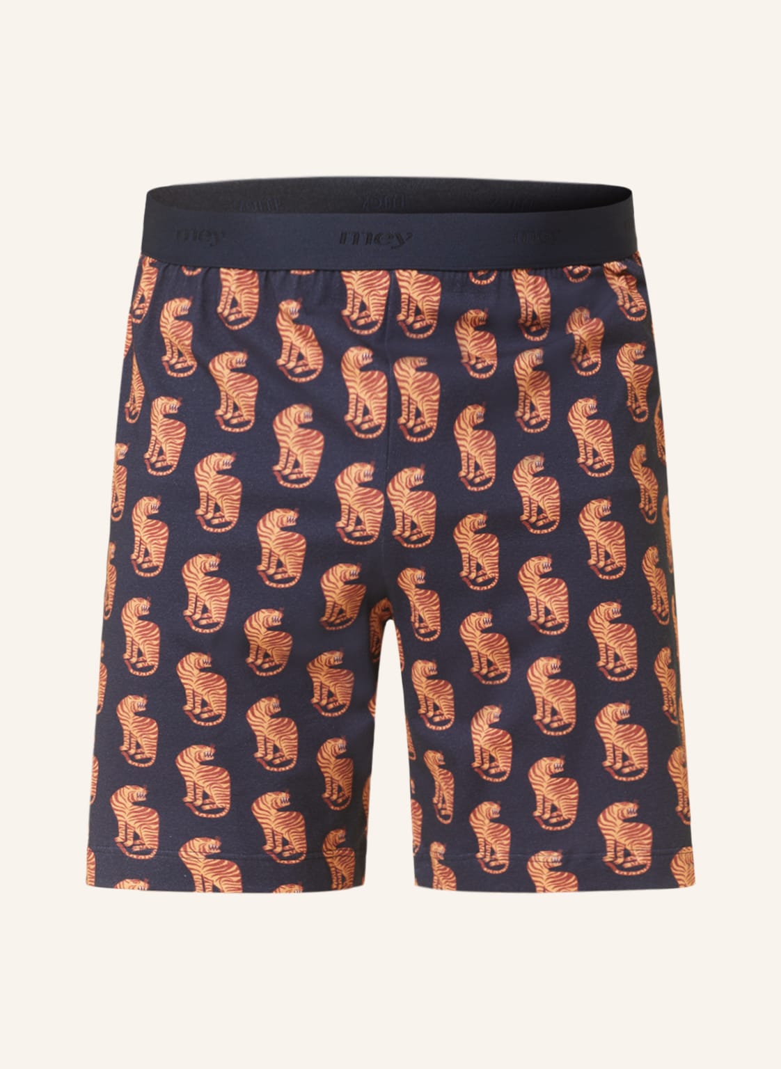 Image of Mey Schlafshorts Serie Re:Think Tiger blau