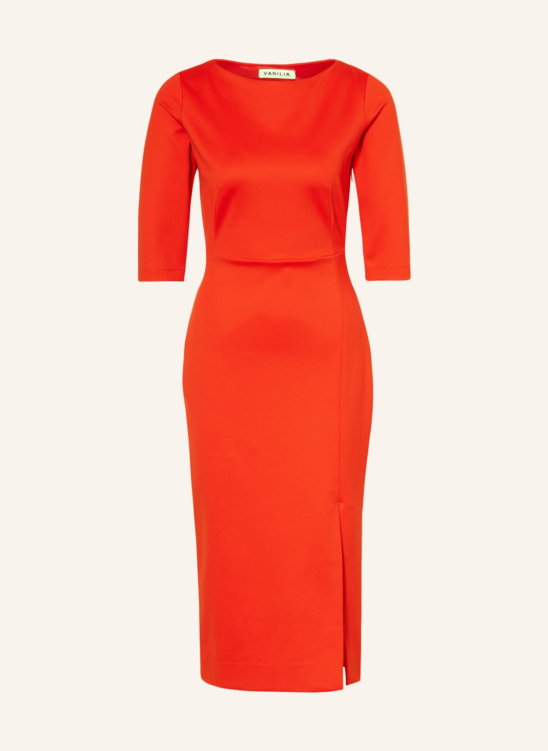 Image of Vanilia Etuikleid Mit 3/4-Arm rot