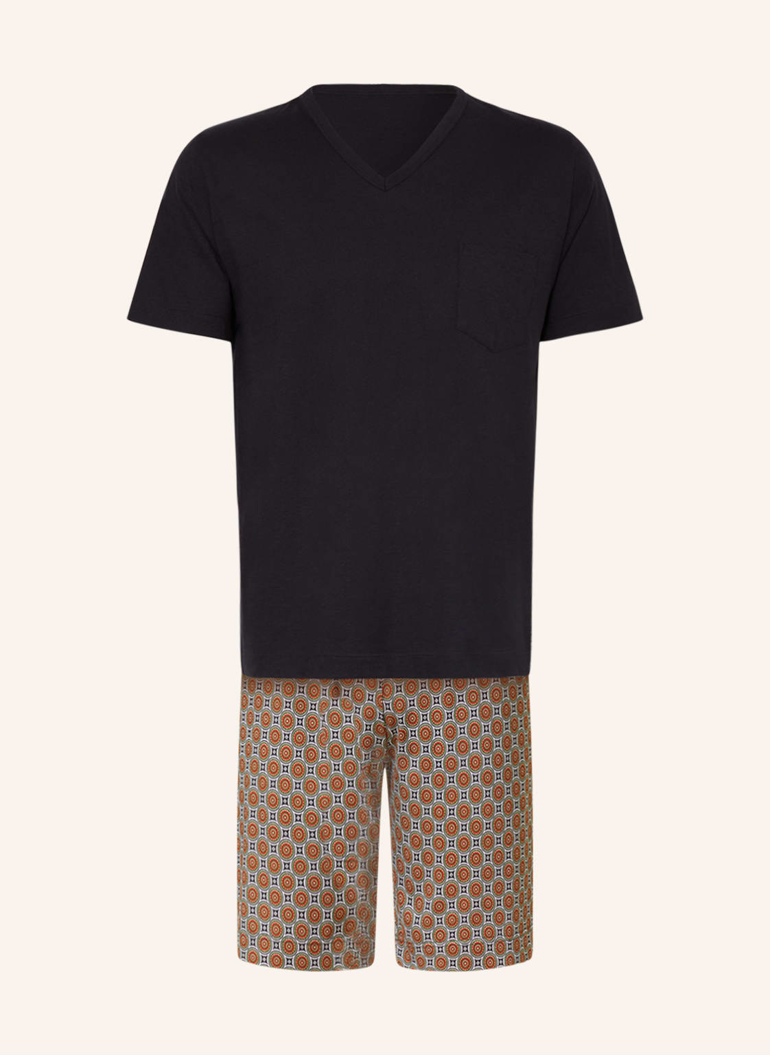 Image of Mey Shorty-Schlafanzug Serie Circles schwarz