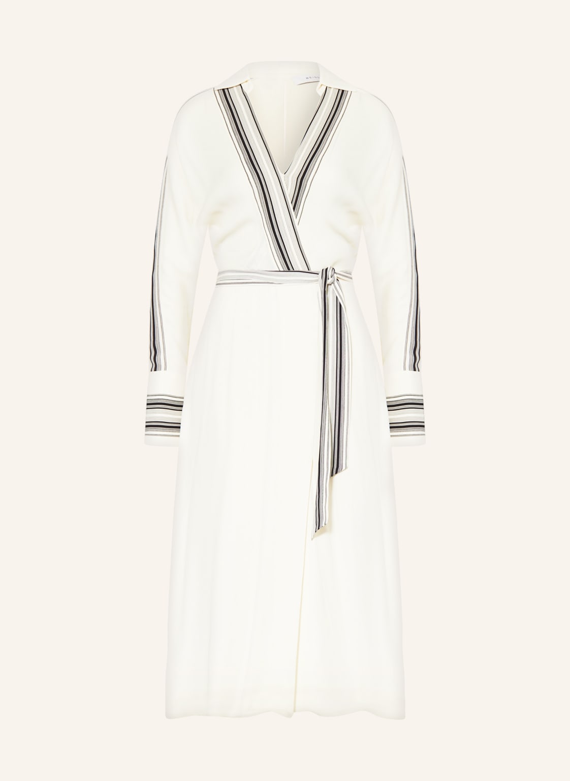 Image of Reiss Kleid Nyla In Wickeloptik weiss