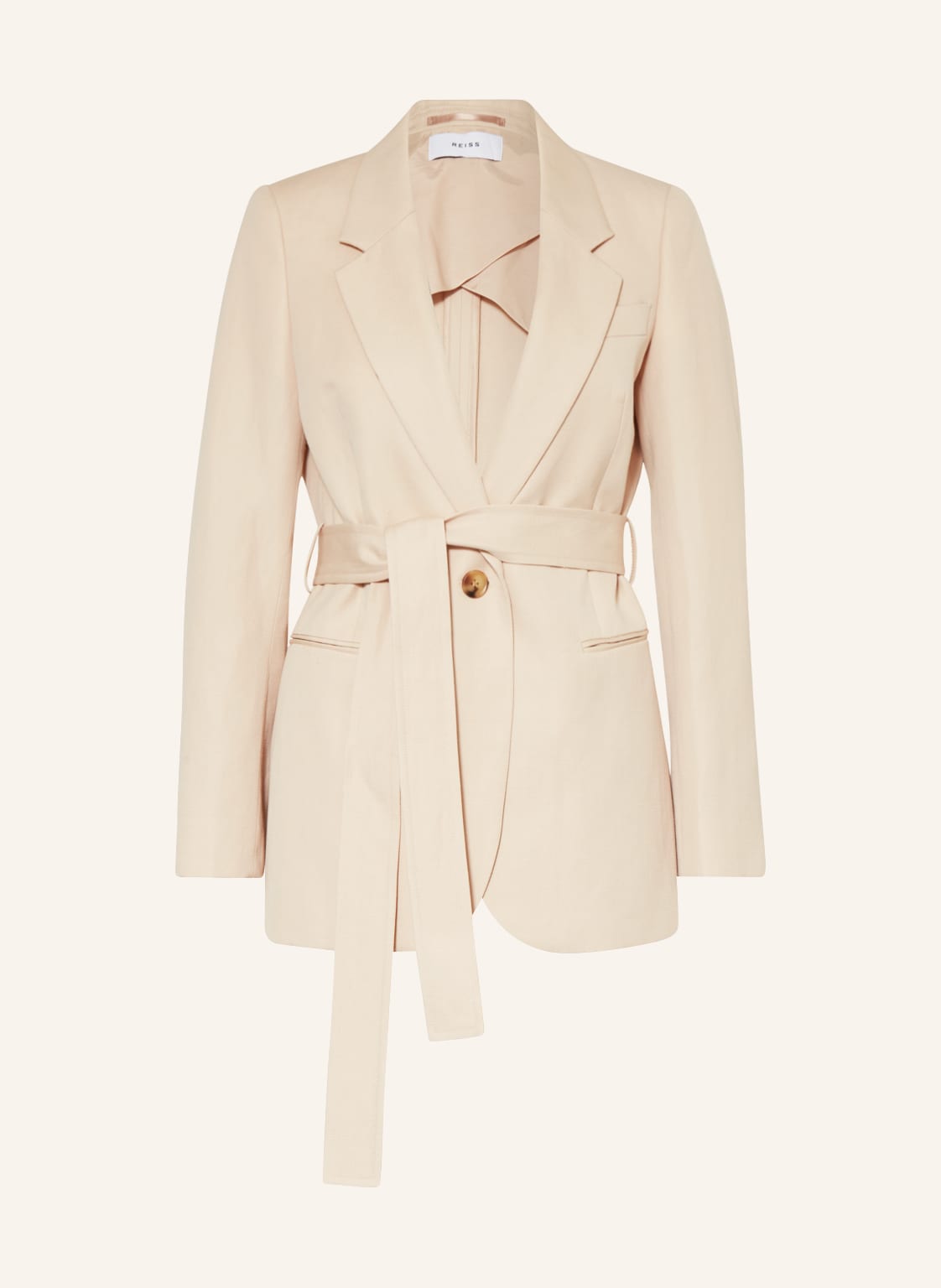 Image of Reiss Blazer Lylah Mit Leinen beige